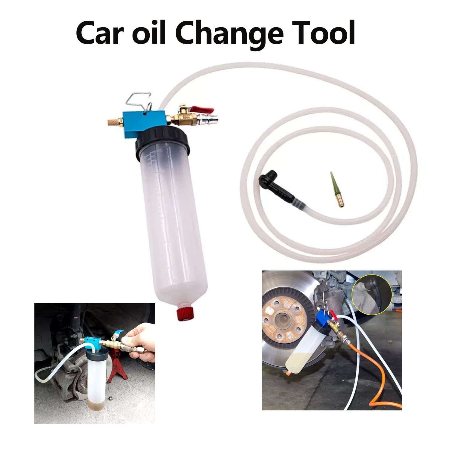Car Brake Fluid Power Steering Oil Extractor 300 ML Vacuum Pump Bleeder Kit 1pcs