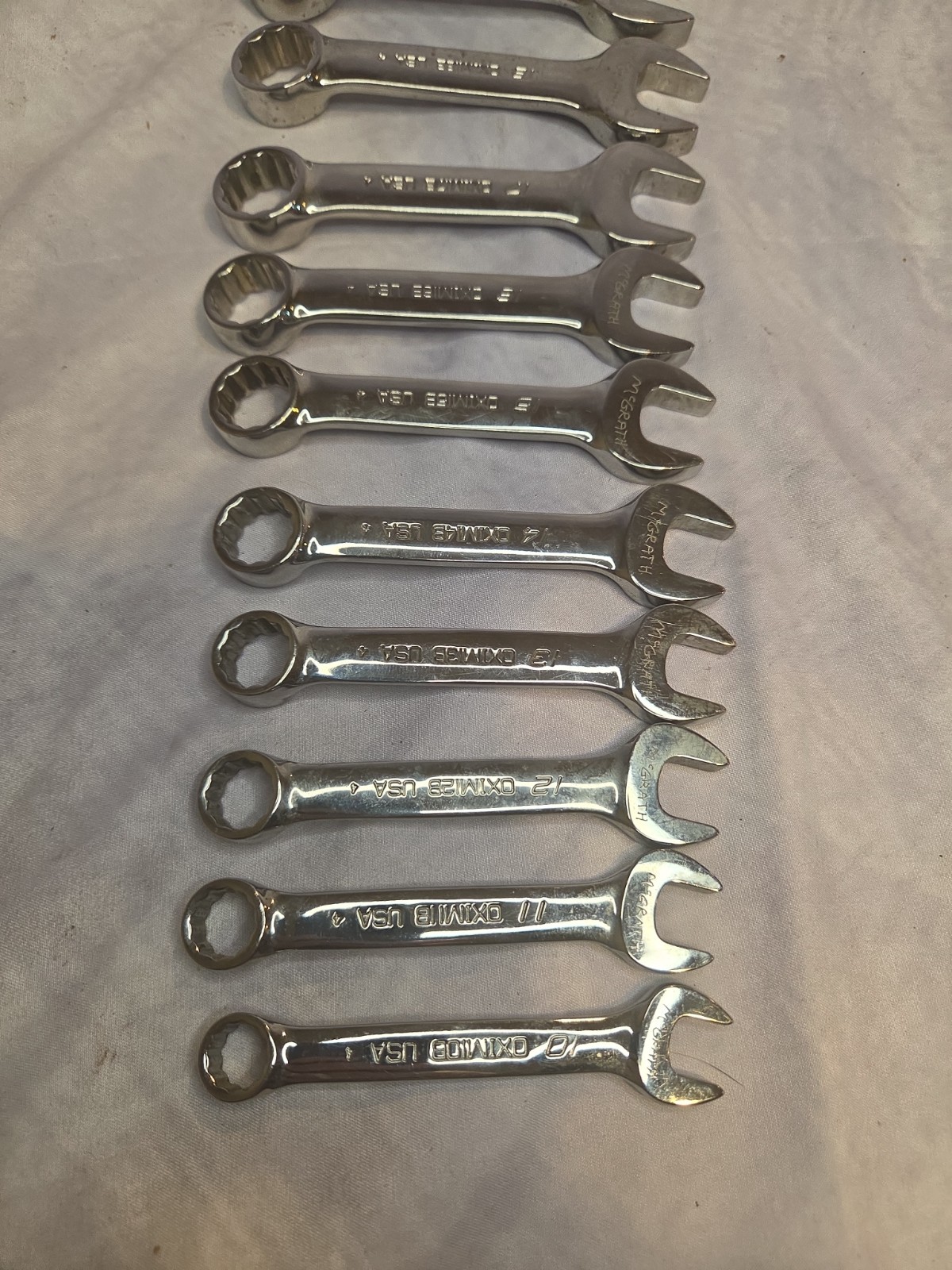 SNAP ON TOOLS metric STUBBY Wrenches 19-10 mm . Mechanic car tools