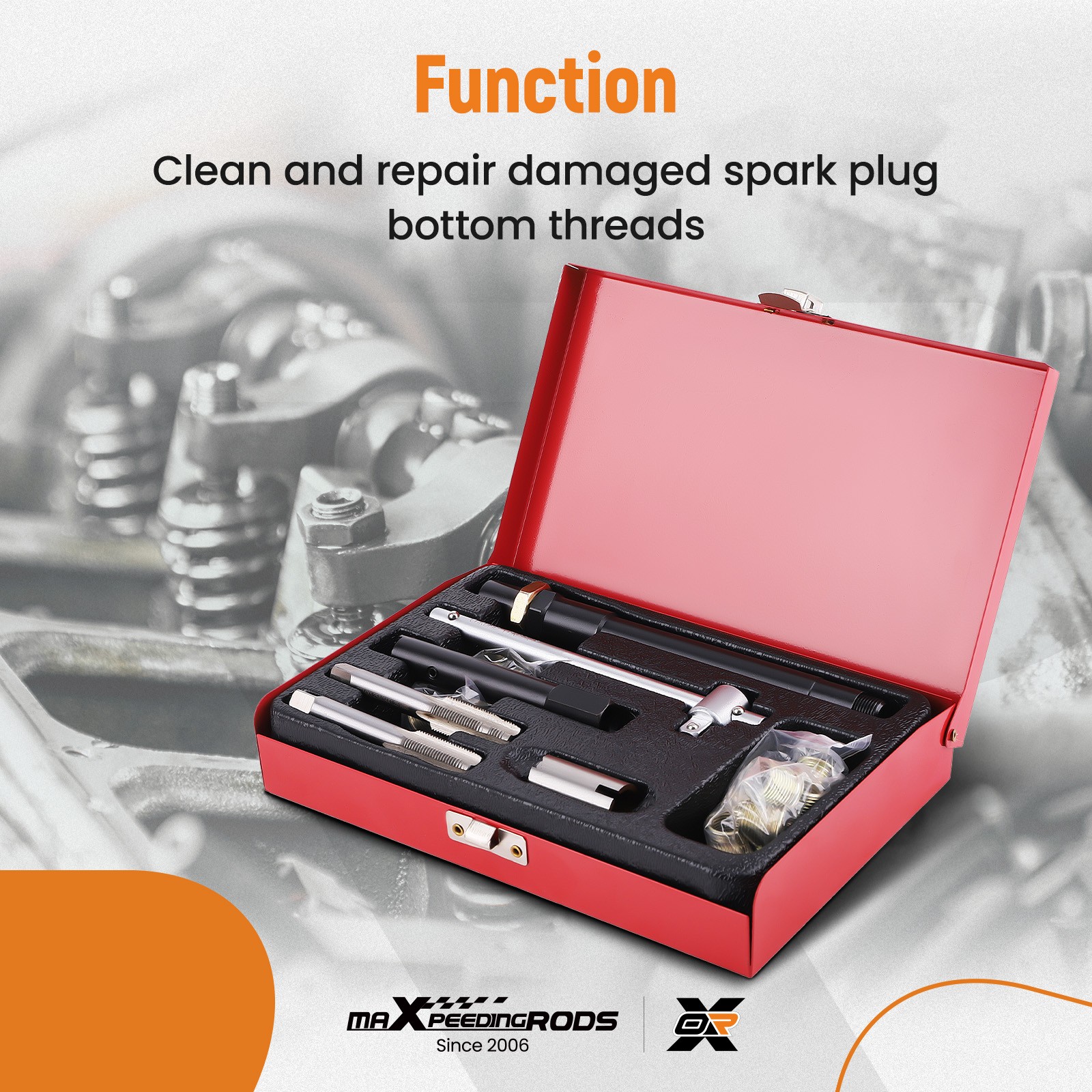26* 14mm Spark Plug Thread Tool Kit for Cars/Trucks – Fix Damaged Ports