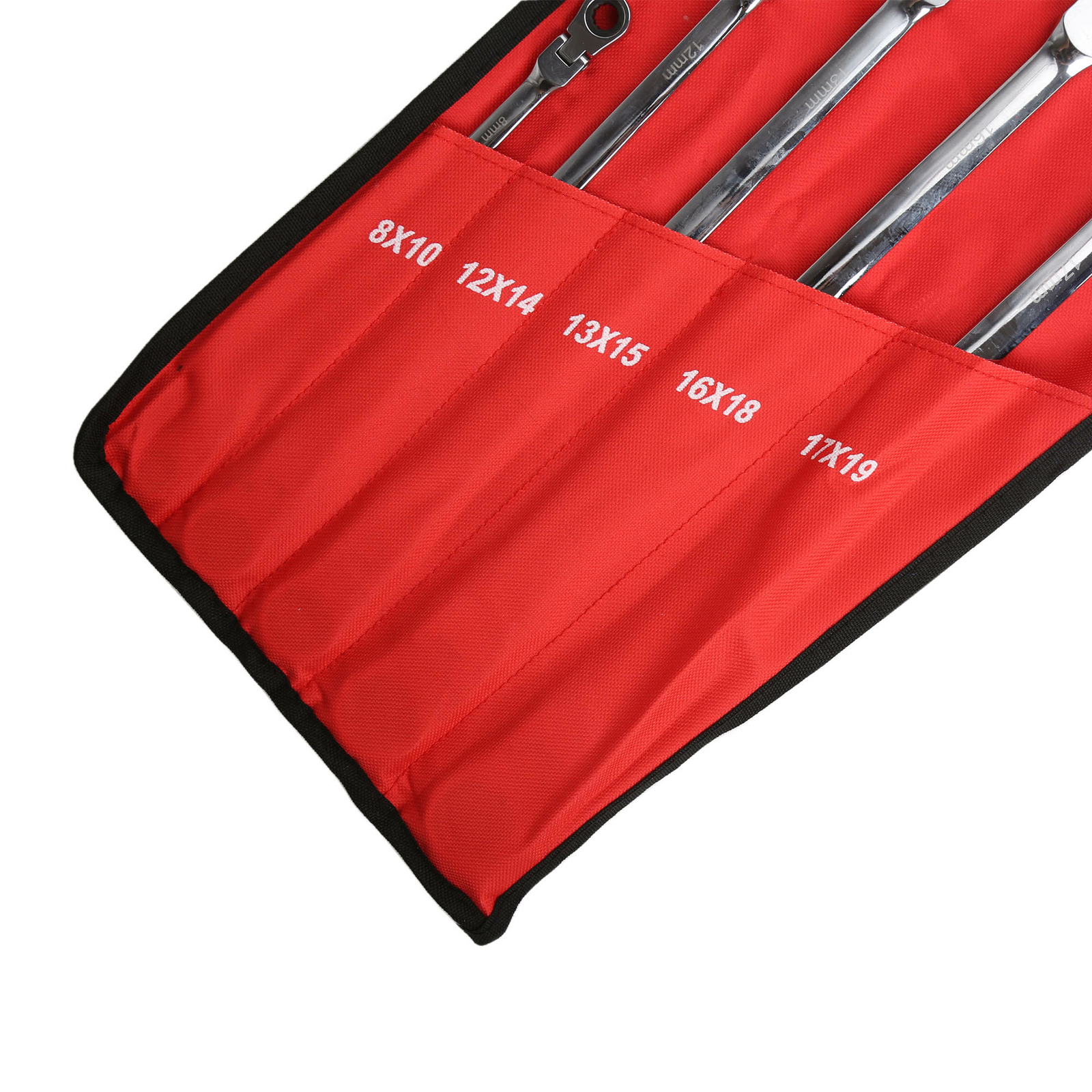 5pc Double Box End Ratcheting Wrench Metric Spline XL Flexible Head Universal