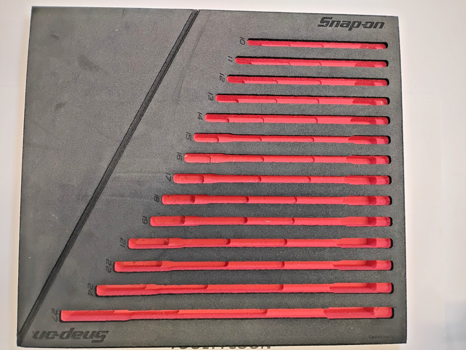Snap-on Tools NEW RED Wrench Foam ONLY For METRIC 4 Way ANGLE Wrenches FMWR11BR