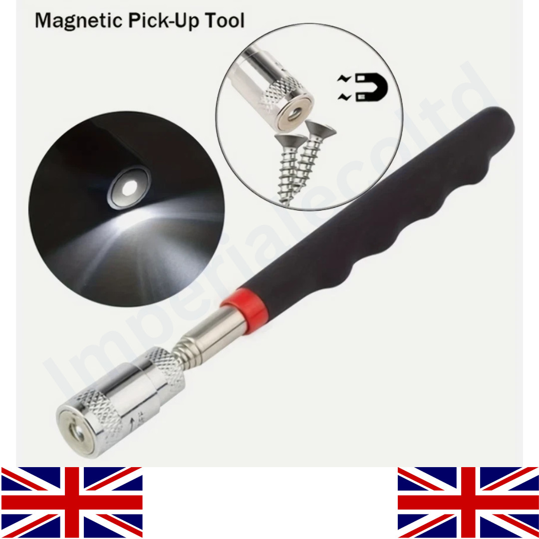 Portable Magnetic Pick Up Tool LED Telescopic Magnet Rod