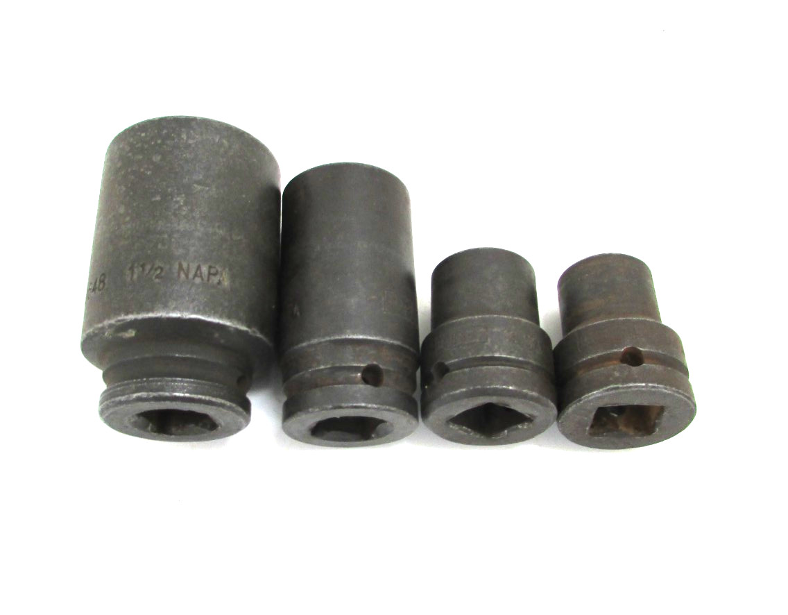 NAPA TOOLS 3/4” DRIVE 6 POINT IMPACT SOCKET SET, 4 pcs, USA