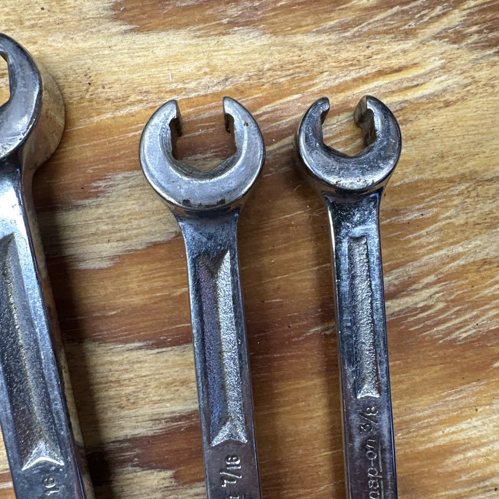 SNAP-ON RXH 4 PC SAE 6 POINT FLARE NUT LINE WRENCH 3/8″ – 11/16″ USA !!