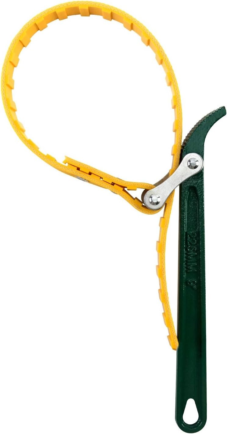 9″ Belt Strap Wrench, Multi-Purpose Adjustable Strap Oil Filter 19 11/16″ Cap…