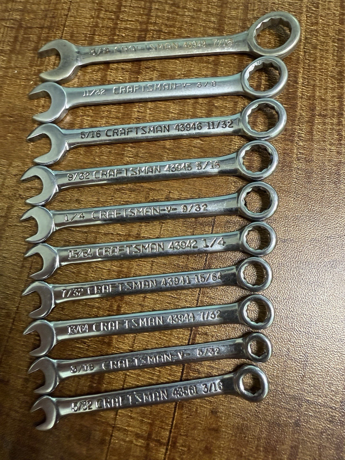 Sears Craftsman SAE Ignition Wrenches # 9-43441
