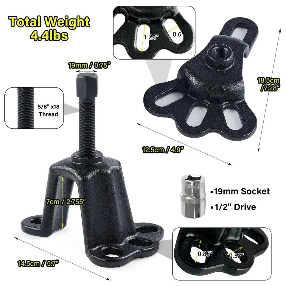Universal Front Wheel Bearing Puller(Max 4-5/8″) & Rear Axle 5/8″ *18
