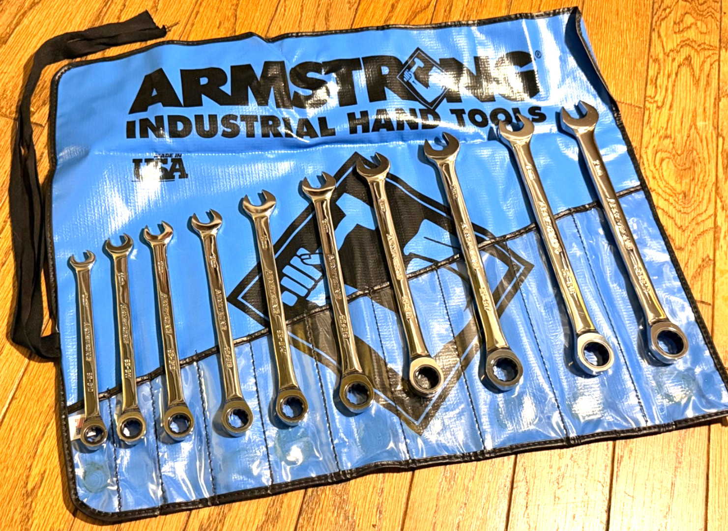 🇺🇸 Armstrong Tools USA METRIC Ratcheting Wrench Set Combo Lot Polish 12PT Blue