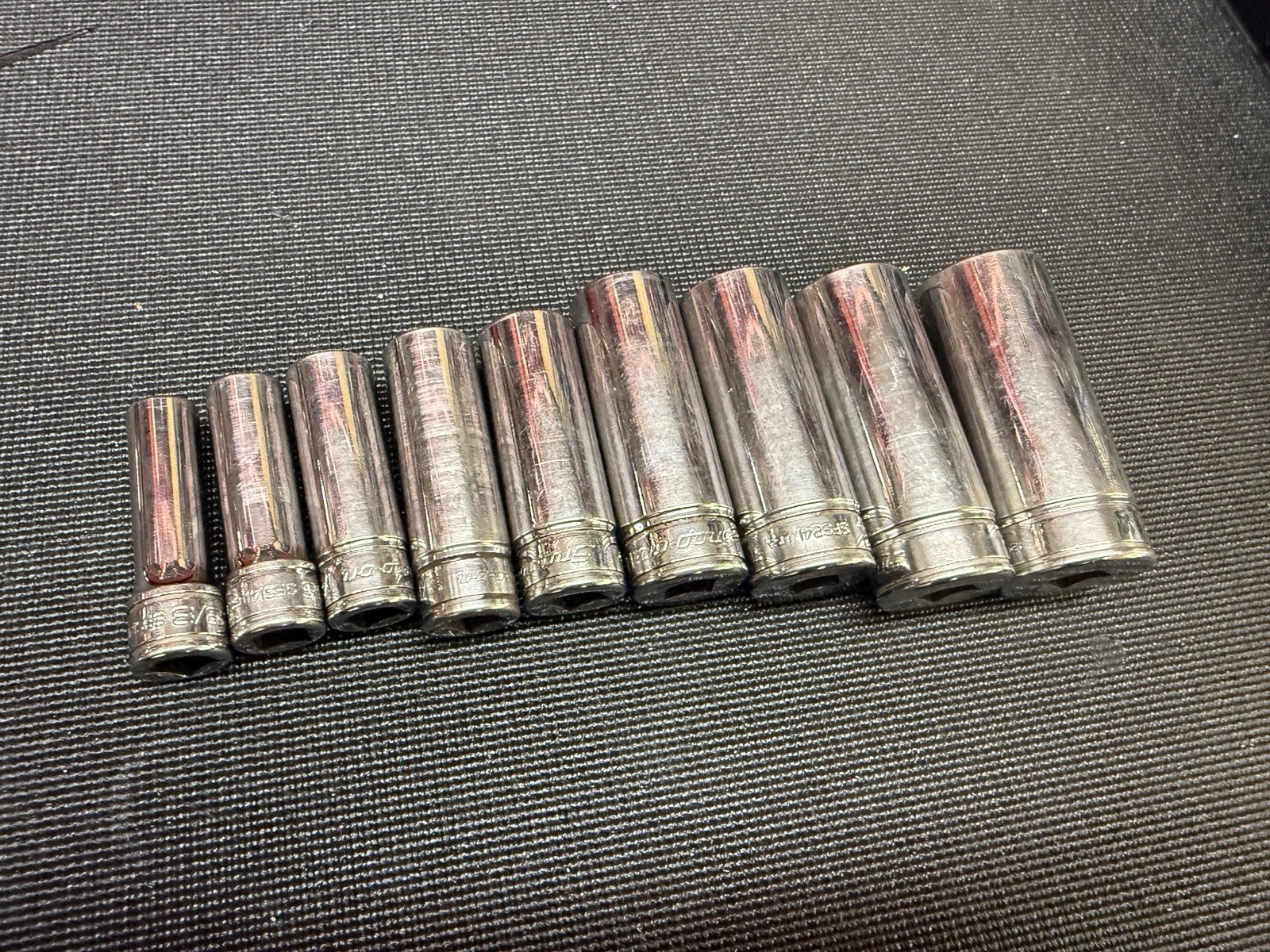 Snap On 3/8” Drive Socket Set 3/8 To 7/8