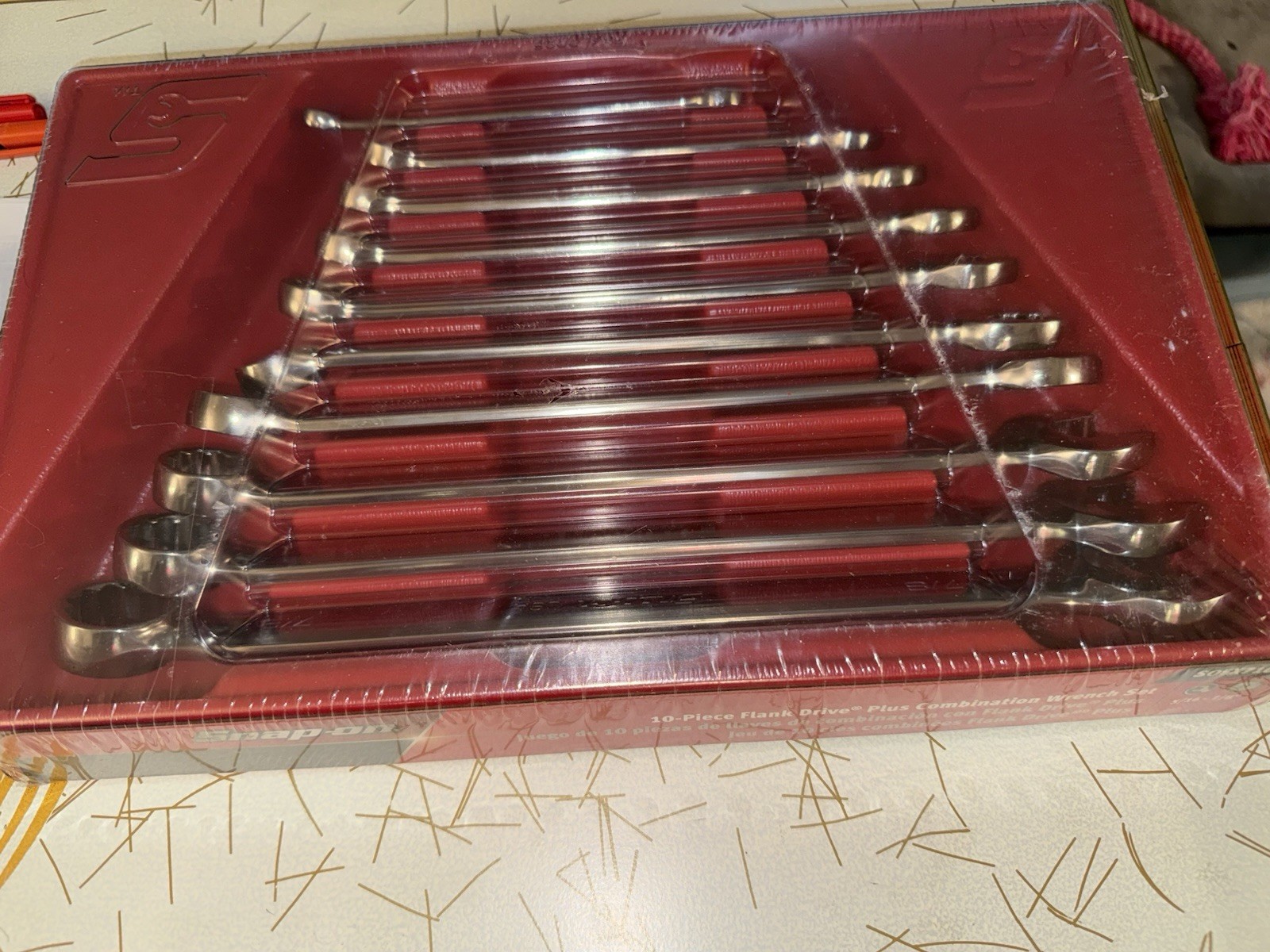 SNAP ON TOOLS USA 🇺🇸 SOEX710 10pc Flank Drive Plus Combo Wrench Set NEW Holder