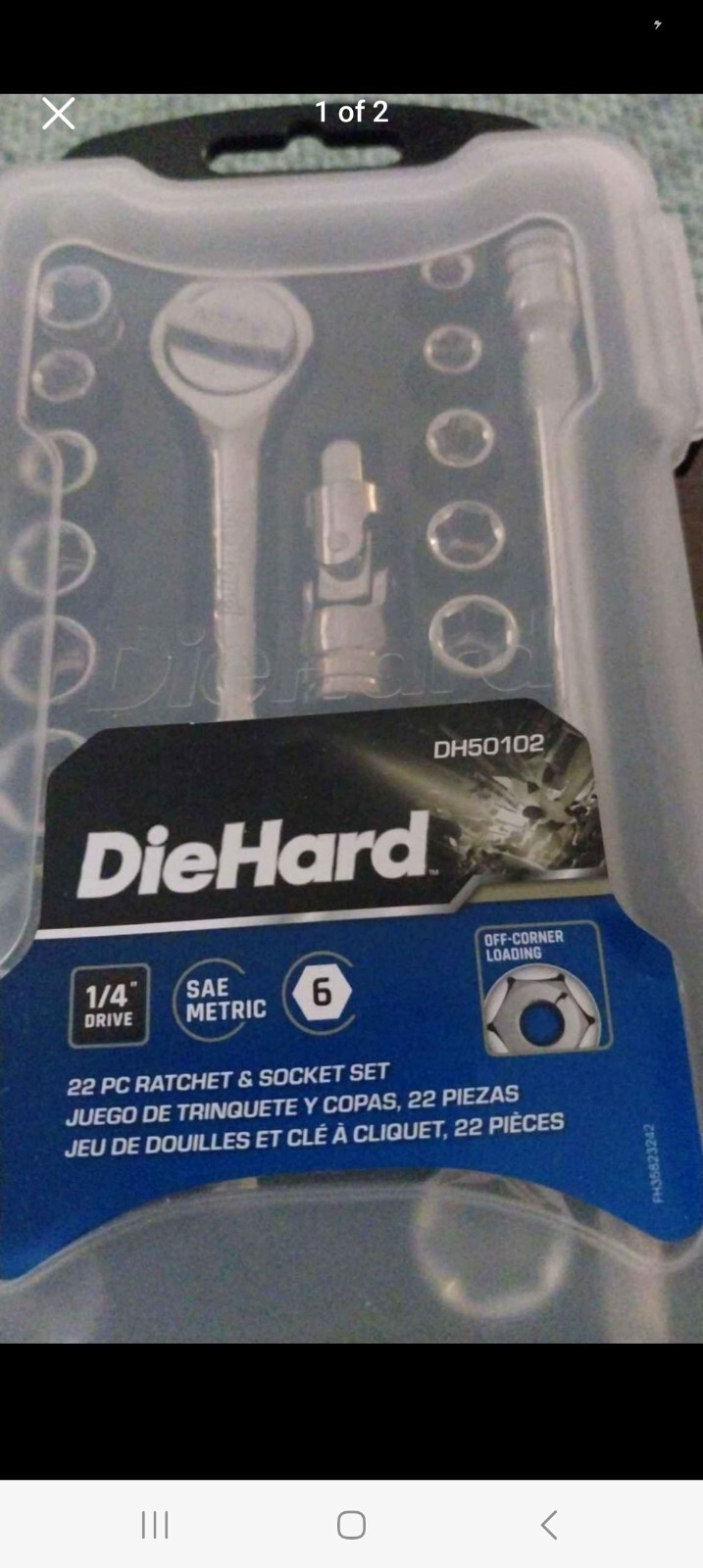 diehard 22 Pc ratchet And Socket Set