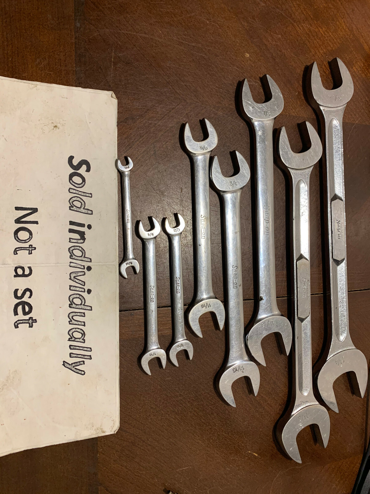 U-PICK Snap On tools USA Vintage Wrench SAE double Open End Standard Spanner Vs