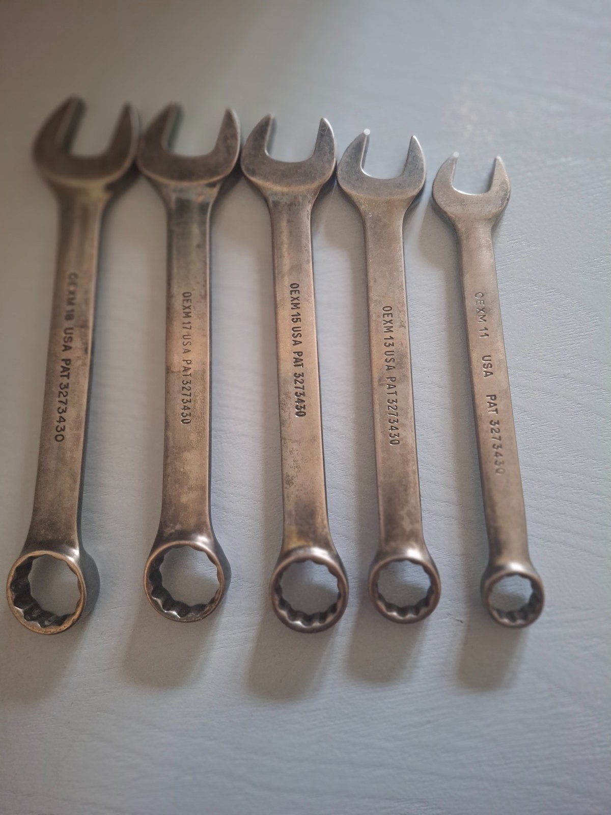 SNAP ON Combination Wrench (5pc) OEXM-18, OEXM-17, OEXM15, OEXM13 & OEXM11