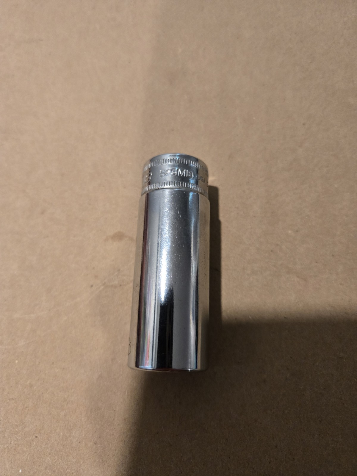 Snap On 3/8″ Drive 18MM 6PT Metric Deep Chrome Socket USA SFSM18