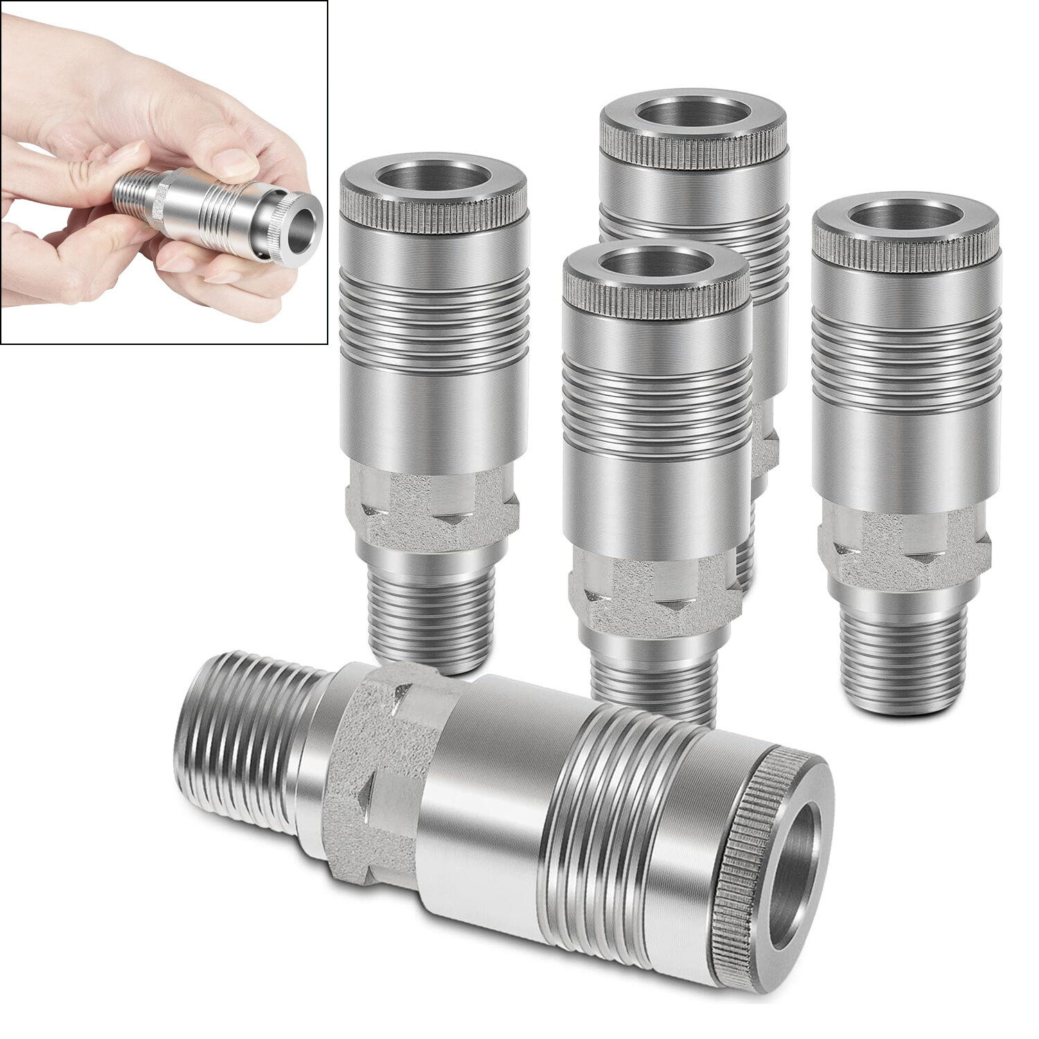 S-1816 1/2-in MNPT G Style Couplers Fits for Requiring Over 60+ SCFM (5Pcs/Set)
