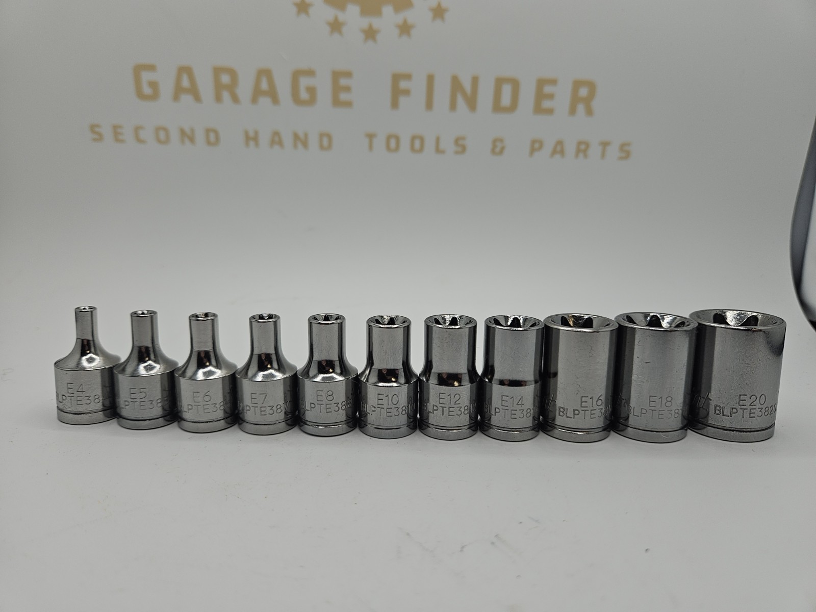 Blue-Point ® 3/8″ Drive TORX® Socket Set E4,E5,E6,E7,E8,E10,E12,E14,E16,E18,E20