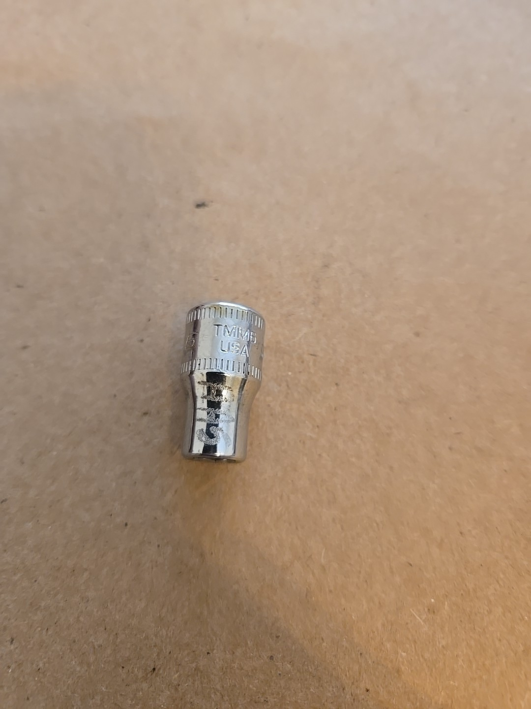 Snap On 1/4″ Drive 6MM 6PT Metric Shallow Chrome Socket TMM6