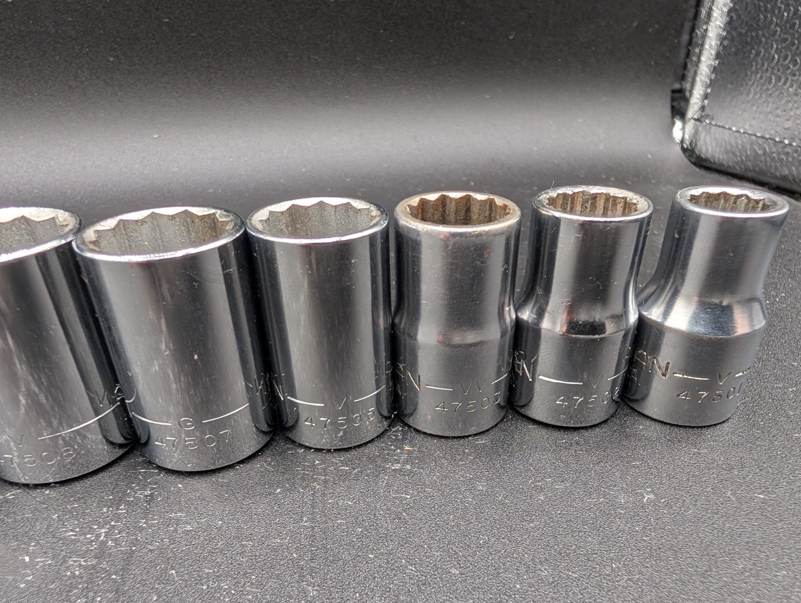 Craftsman Vintage 12pc Socket Set 1/2″ Dr 12 Pt Shallow 7/16″ to 1 1/8” G, V USA