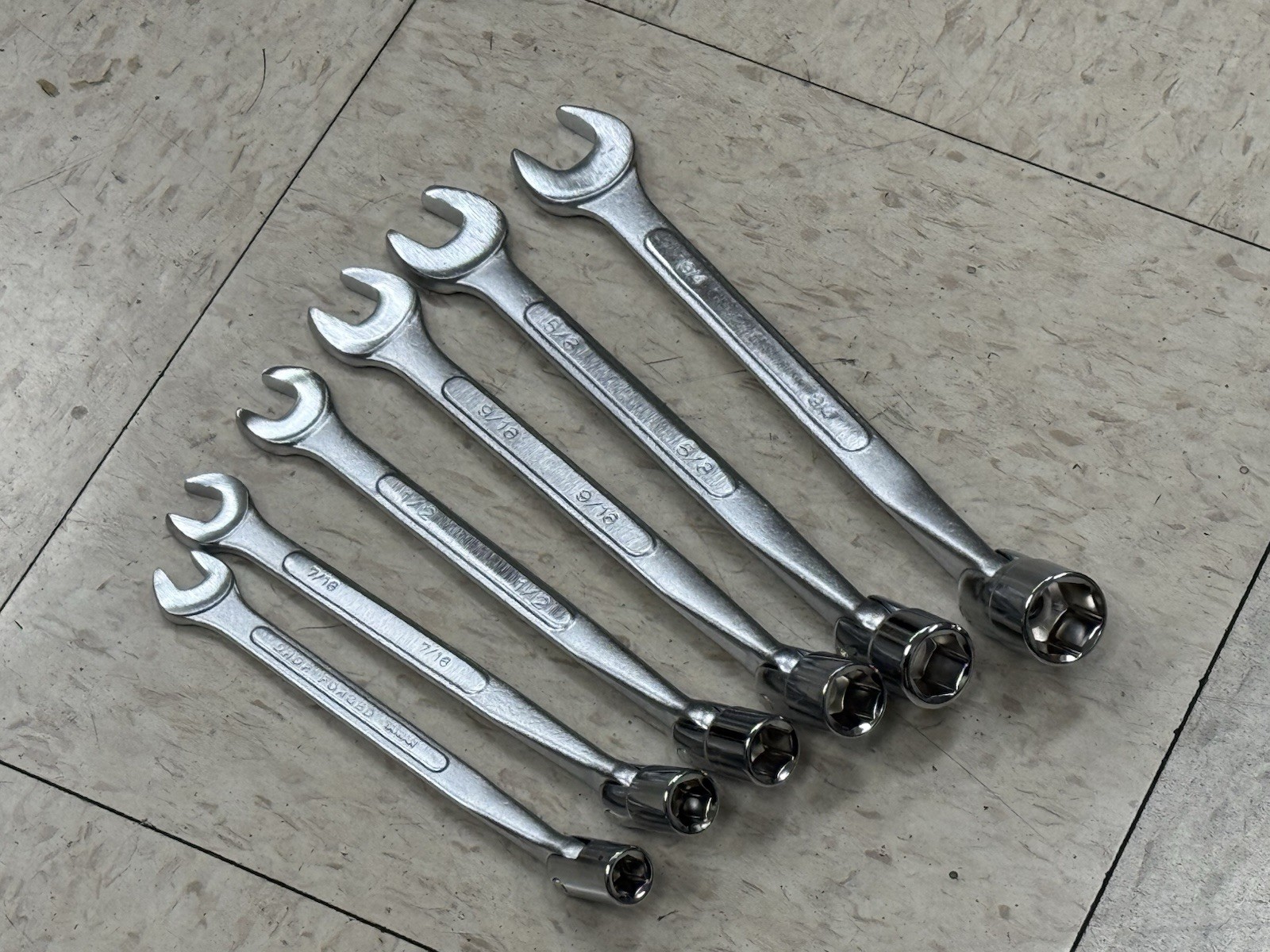 6 Pc Double Head SAE Flex Socket & Open End Wrench Set 3/8″ to 3/4″