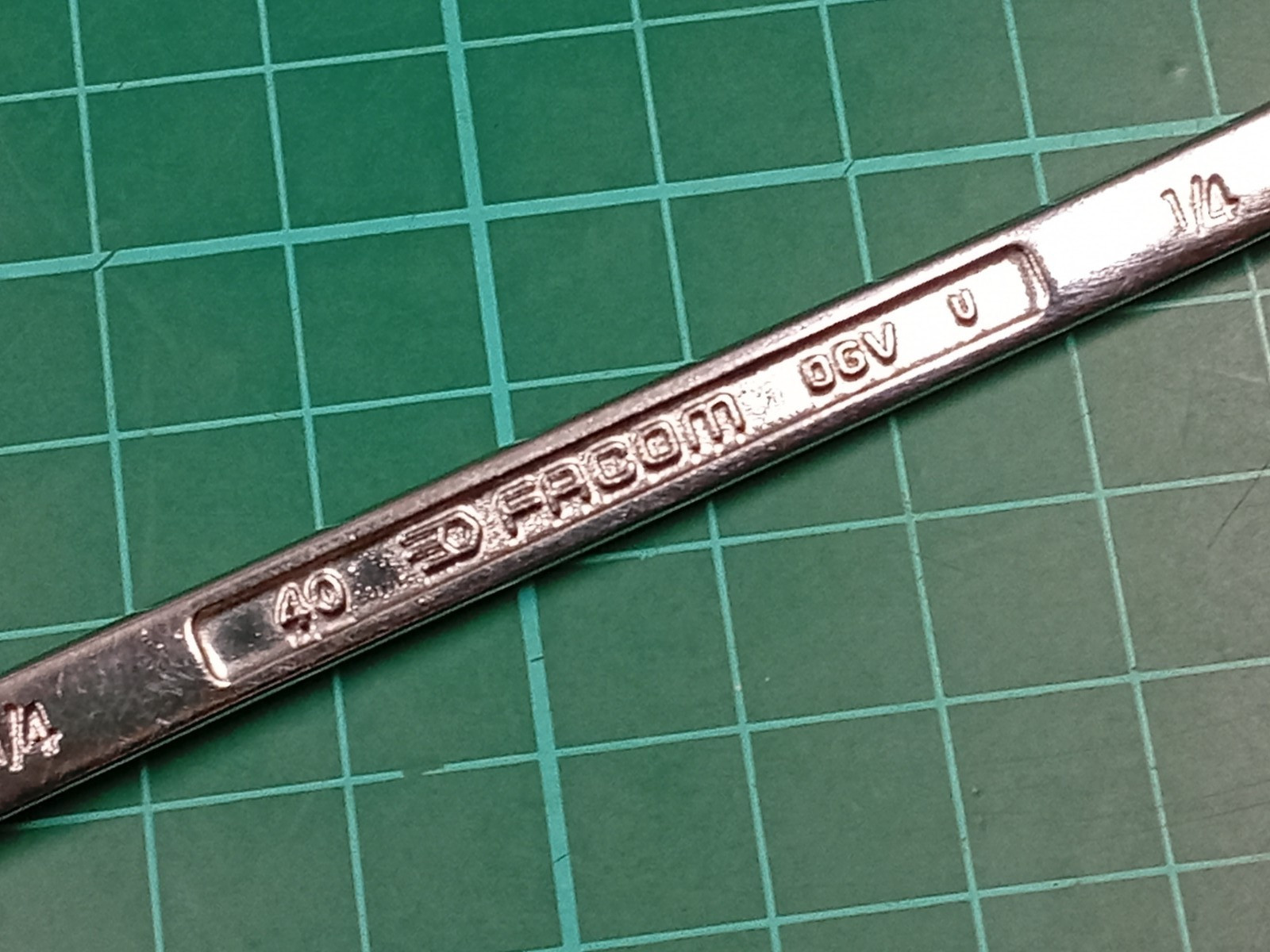 Facom No40, 1/4″ AF, OGV Combination Spanner, Made In France