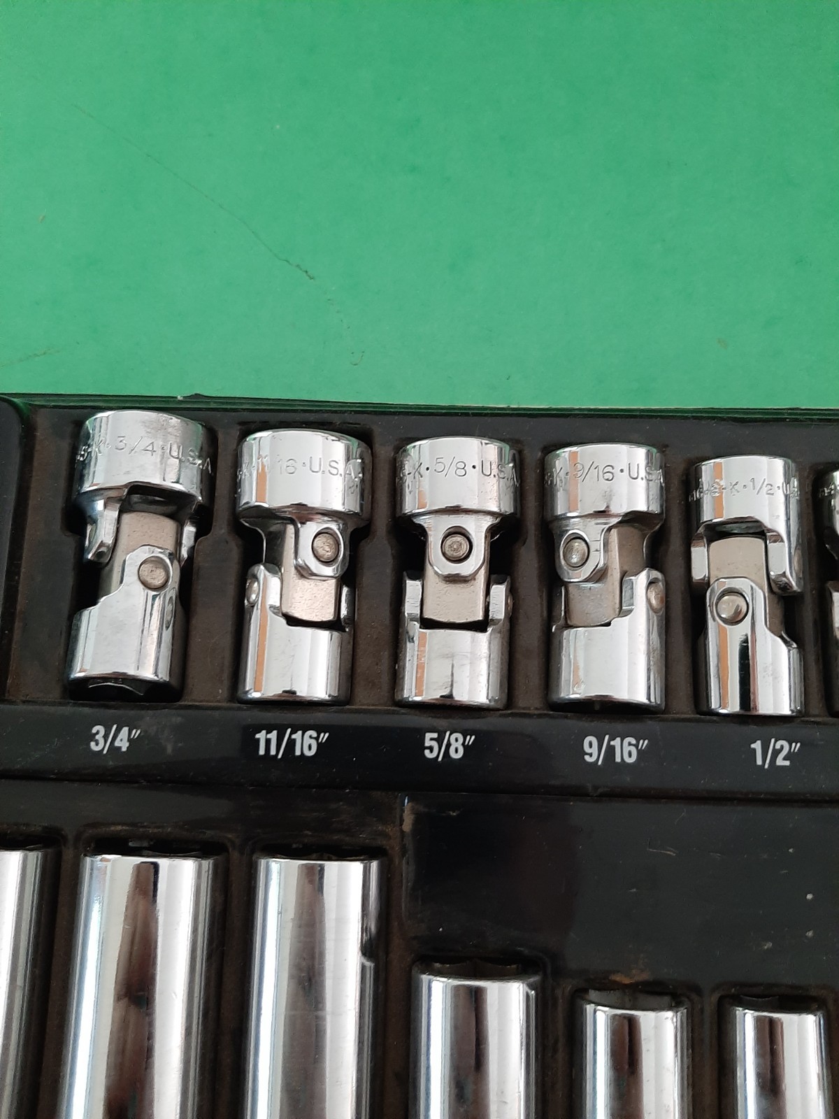 S-K SK Tools USA 3/8” Drive Deep Shallow SAE 27pc. Socket Super Set 6pt Point