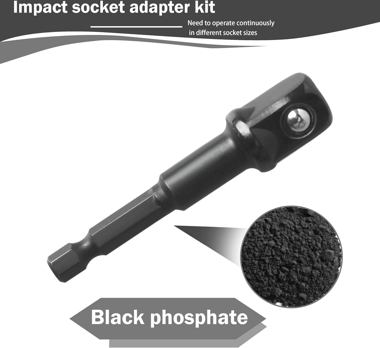 DW2547IR Impact Socket Adapter Set – 1/2″ Drive, High-Speed Steel Precision