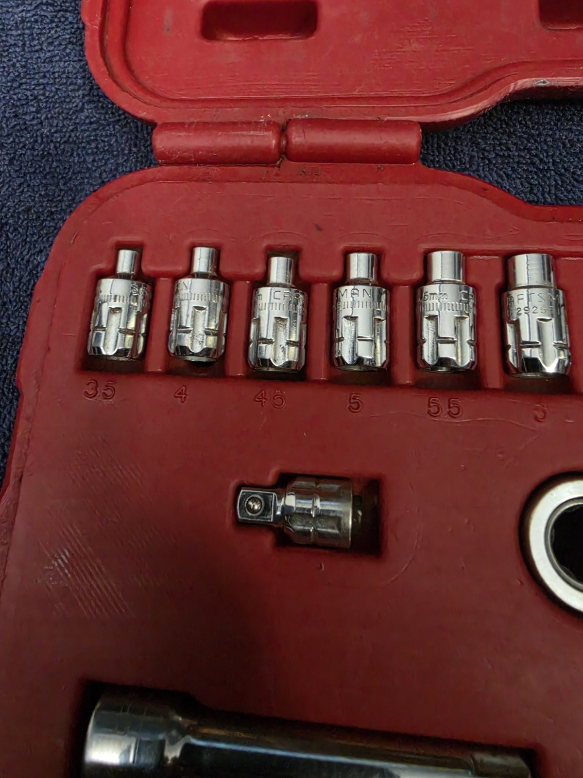 USED Craftsman Max Axess 27pc 1/4 Inch Drive Complete Socket Tool Set
