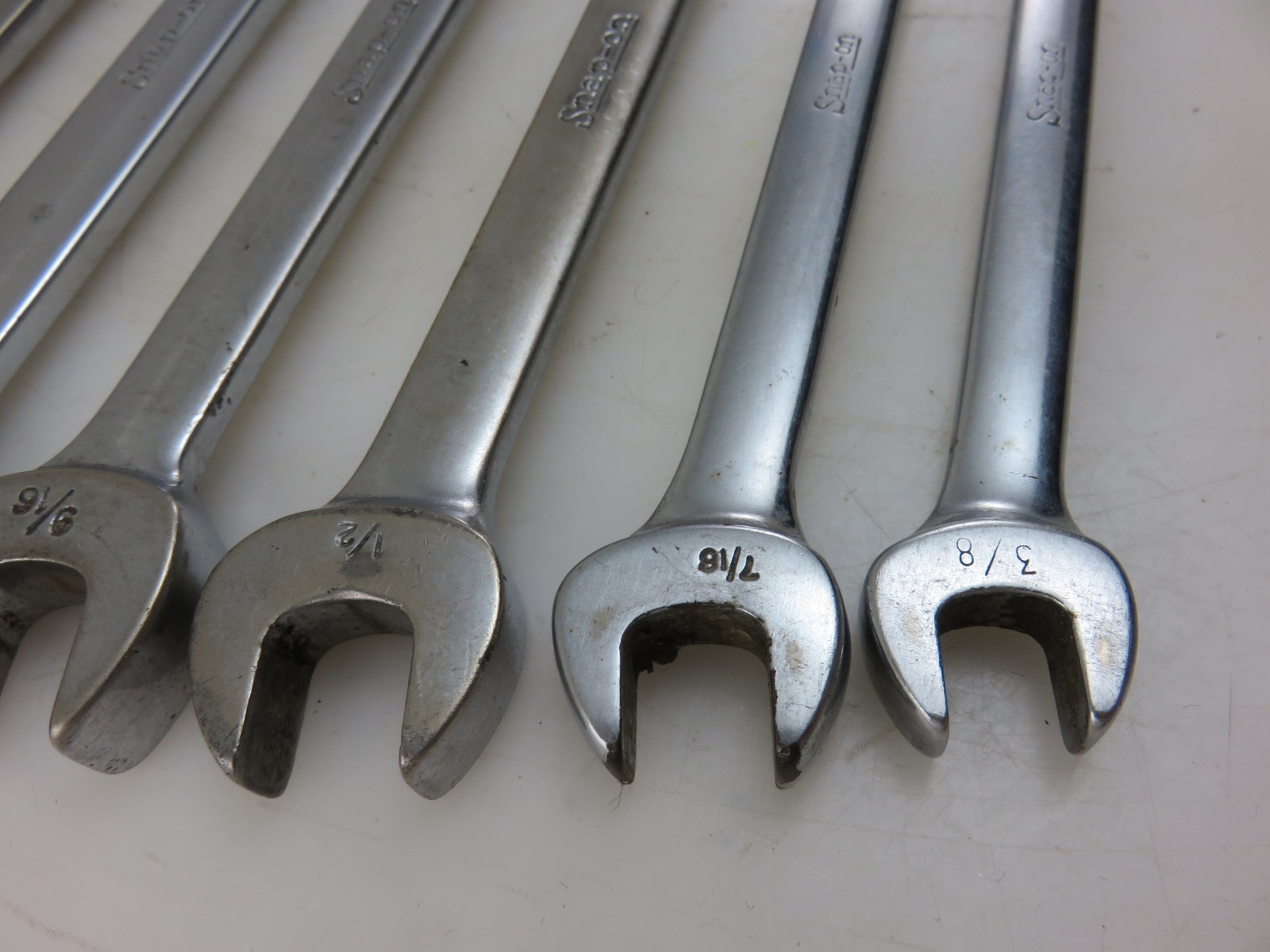 Snap-On RXS Series SAE Flare Nut Open End Wrench 6pc Set 3/8″-3/4″ **NO 11/16**