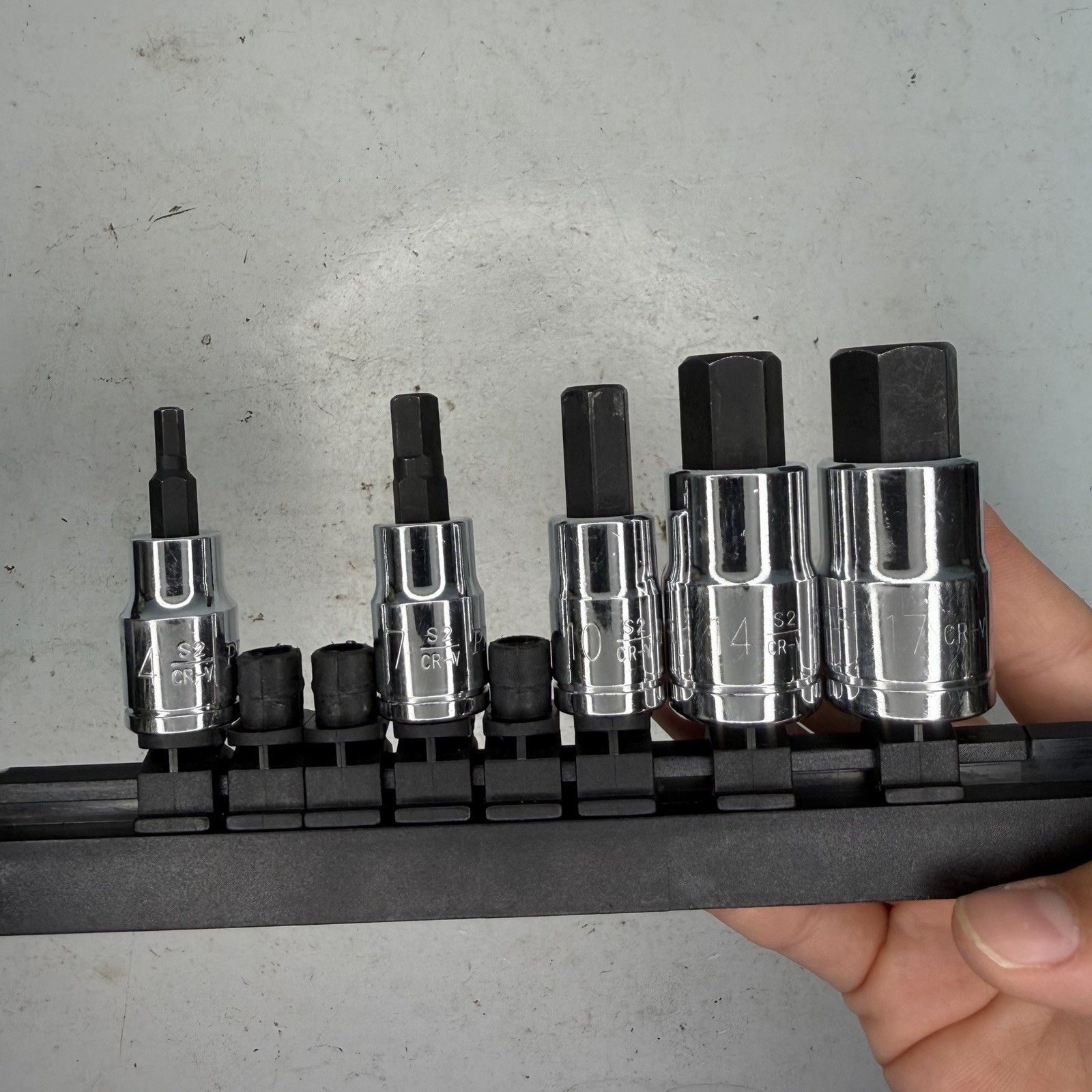 Pittsburgh Hex Bit Socket Set 6 Pc 3/8″ & 1/2″ Drive Metric 4mm-17mm