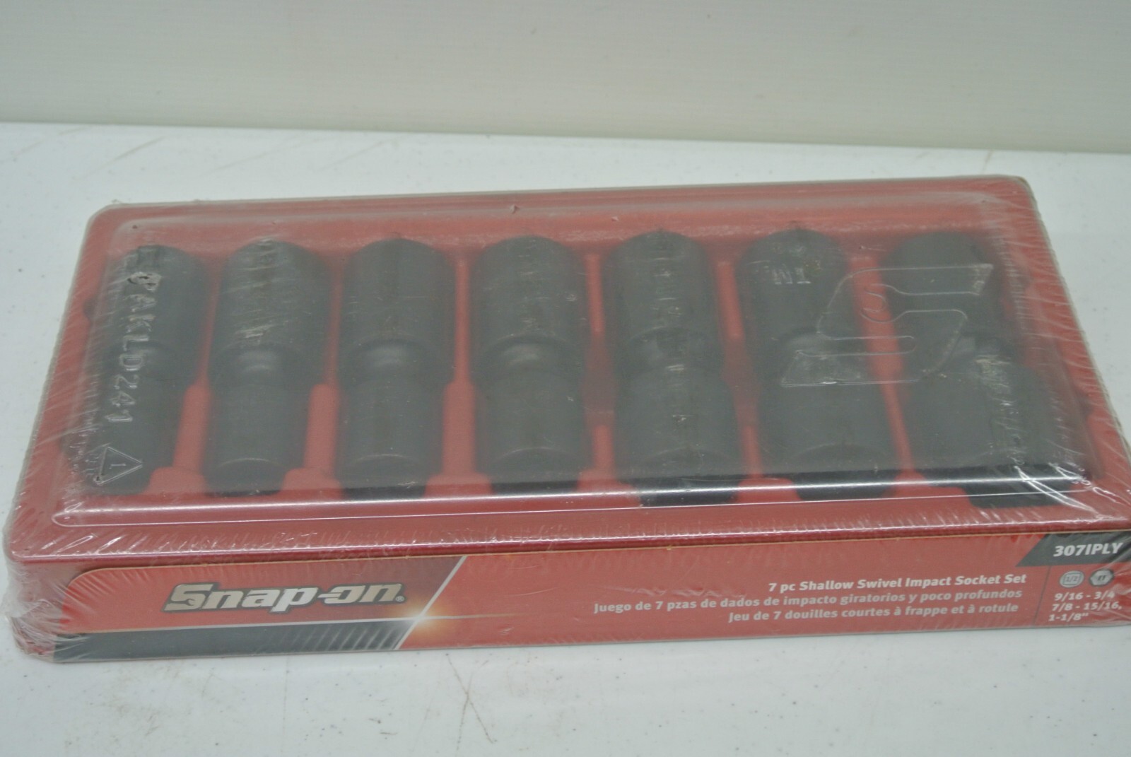 New Snap-on™ 1/2″ drive 9/16″ to 1 1/8″ 6-point IMPACT Swivel Socket Set 307IPLY