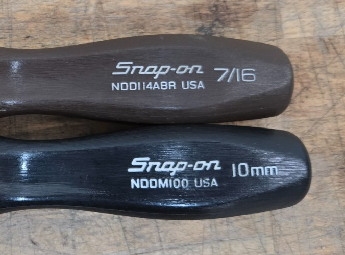 Snap-On NDD114ABR, NDDM100 7/16″, 10m Brown/Black Nut Driver Tools