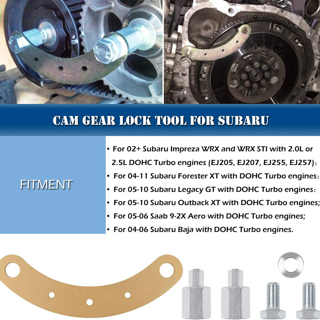 STD Intake/Exhaust Cam Sprocket Crank Pulley Camshaft Gear Lock Tool For Subaru