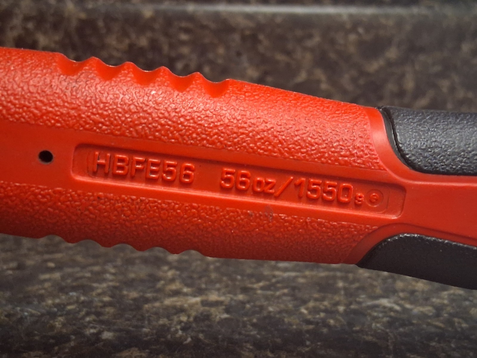 (RI4) Snap-On Tools 56 oz Soft Grip Dead Blow Hammer Red HBFE56