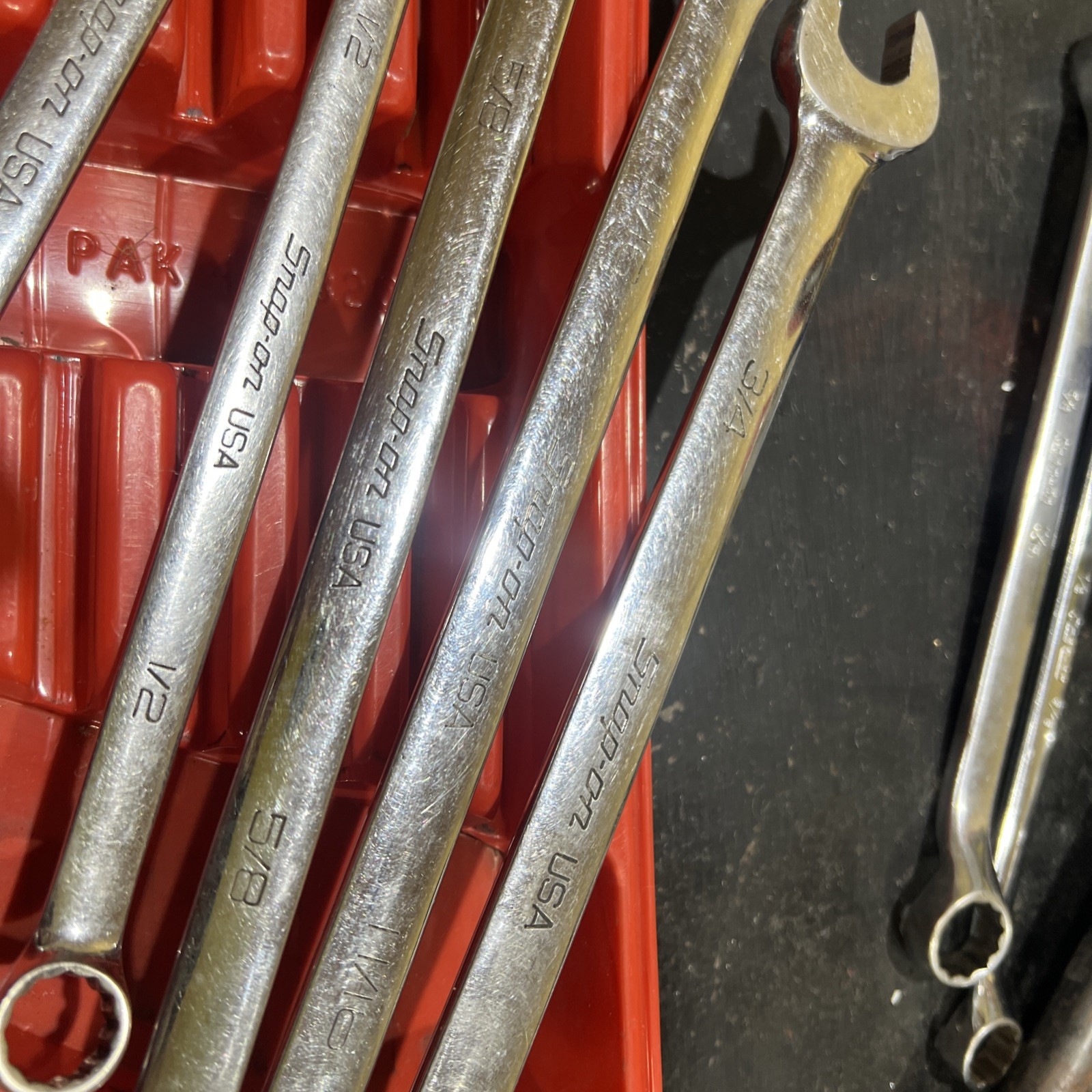 Snap-on SOEXL707 12-Point SAE Flank Drive® Plus Long Combination Wrench Set