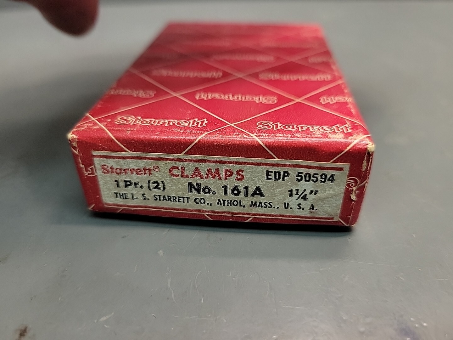 L. S. Starrett Machinist Parallel Clamp Set No. 161-A (2 Clamps) NOS w Marks