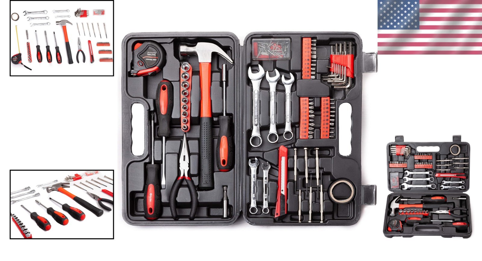 Comprehensive 148 Piece Tool Kit in Durable Case for Auto & Home Repairs
