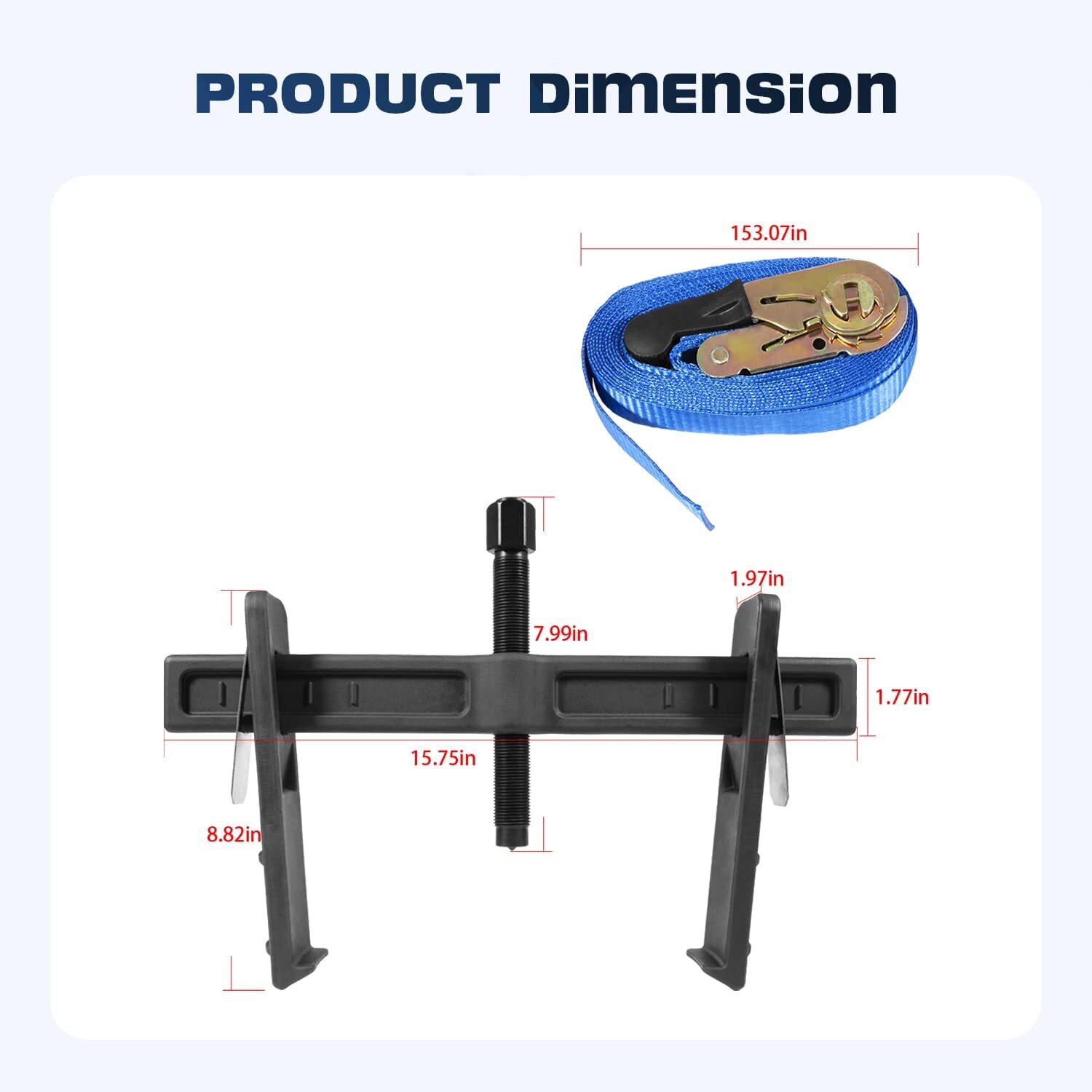 6980 Brake Drum and Rotor Puller for Removing Hub Drums, Rotors, Drive Wheels
