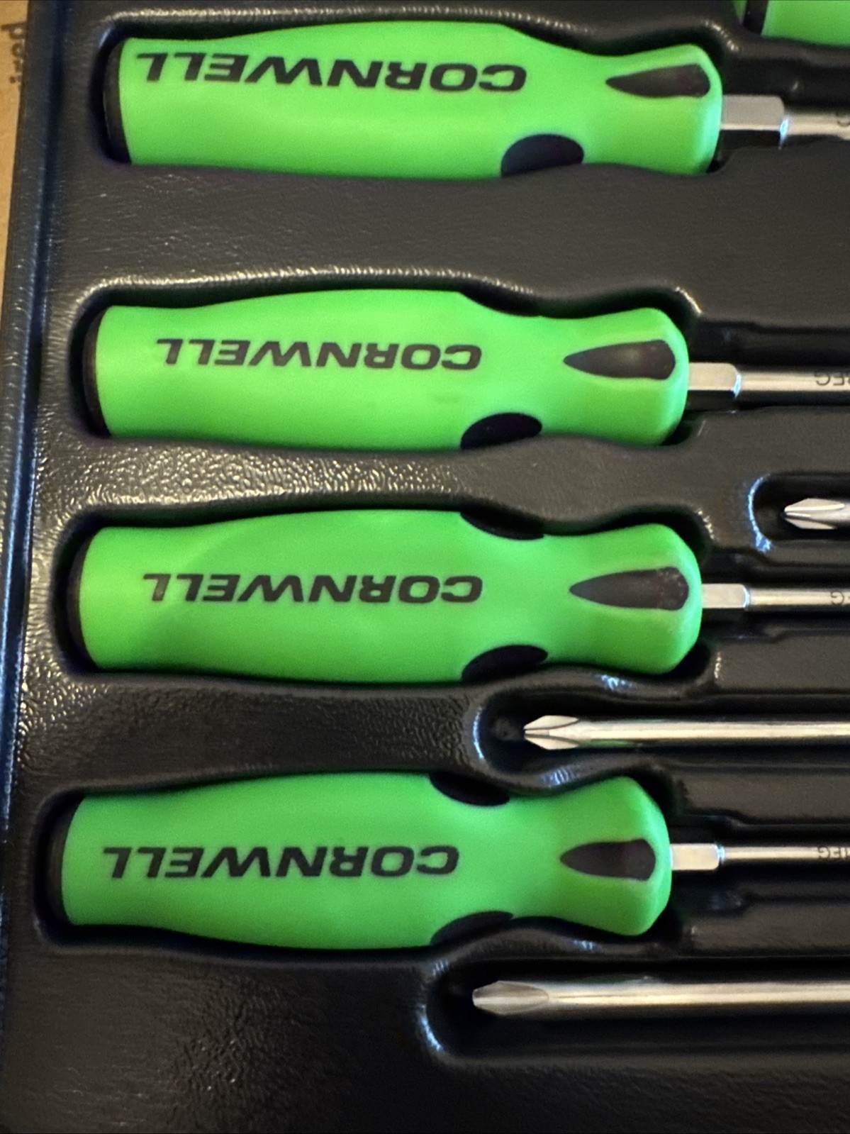Cornwell Tools 10pc. Screwdriver Set Green Flat & Philips (CSD810SG)