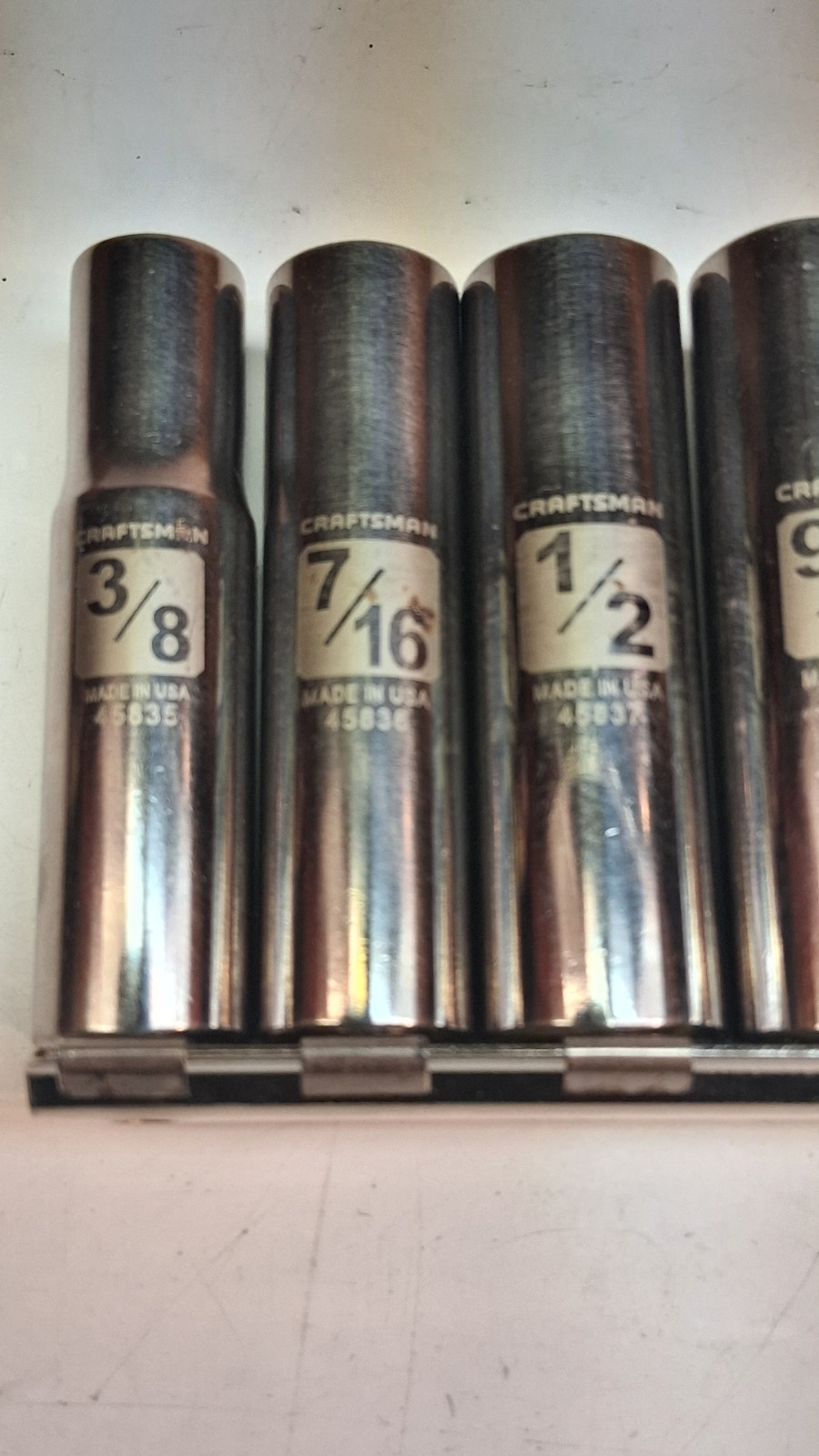 CRAFTSMAN EASY READ *USA* 16-PIECE 3/8″ DRIVE 6 POINT METRIC/SAE DEEP SOCKET SET