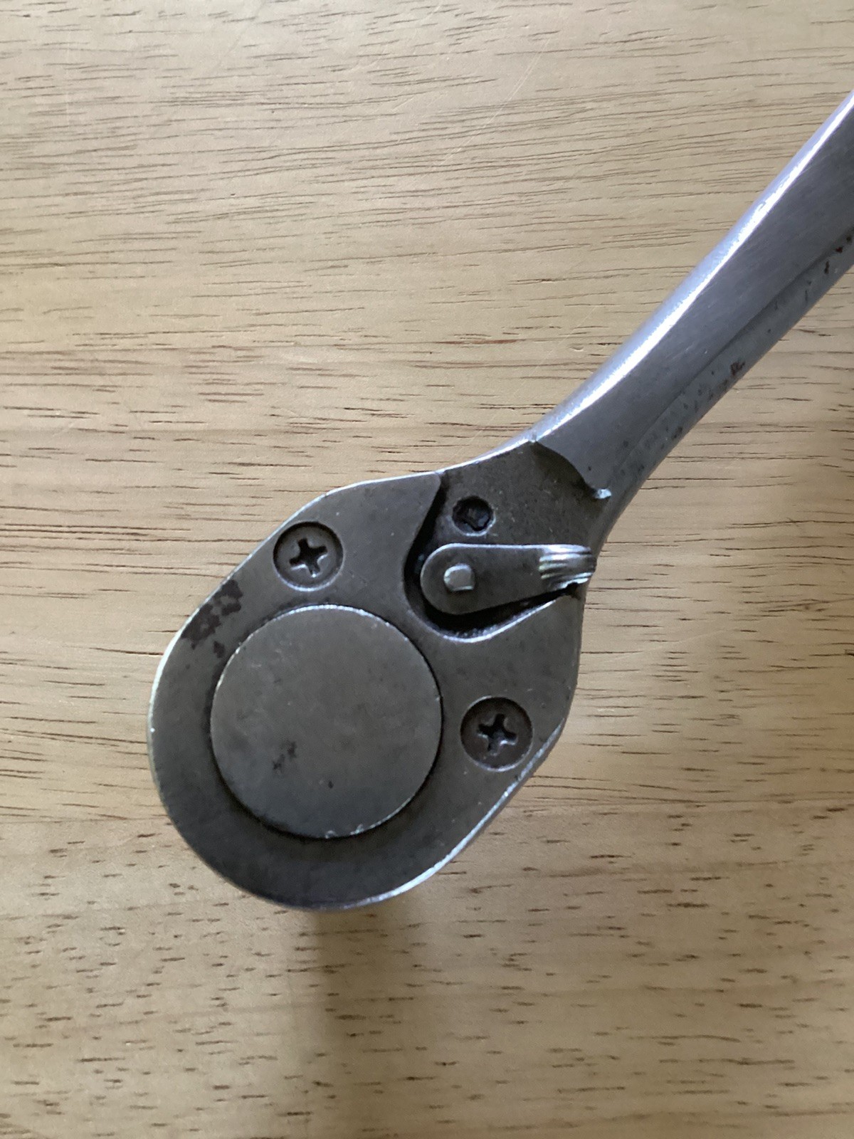 Plomb 10.25″ Ratchet 1/2″ Drive Pebble Handle 5449 Plvmb Plumb Vtg USA