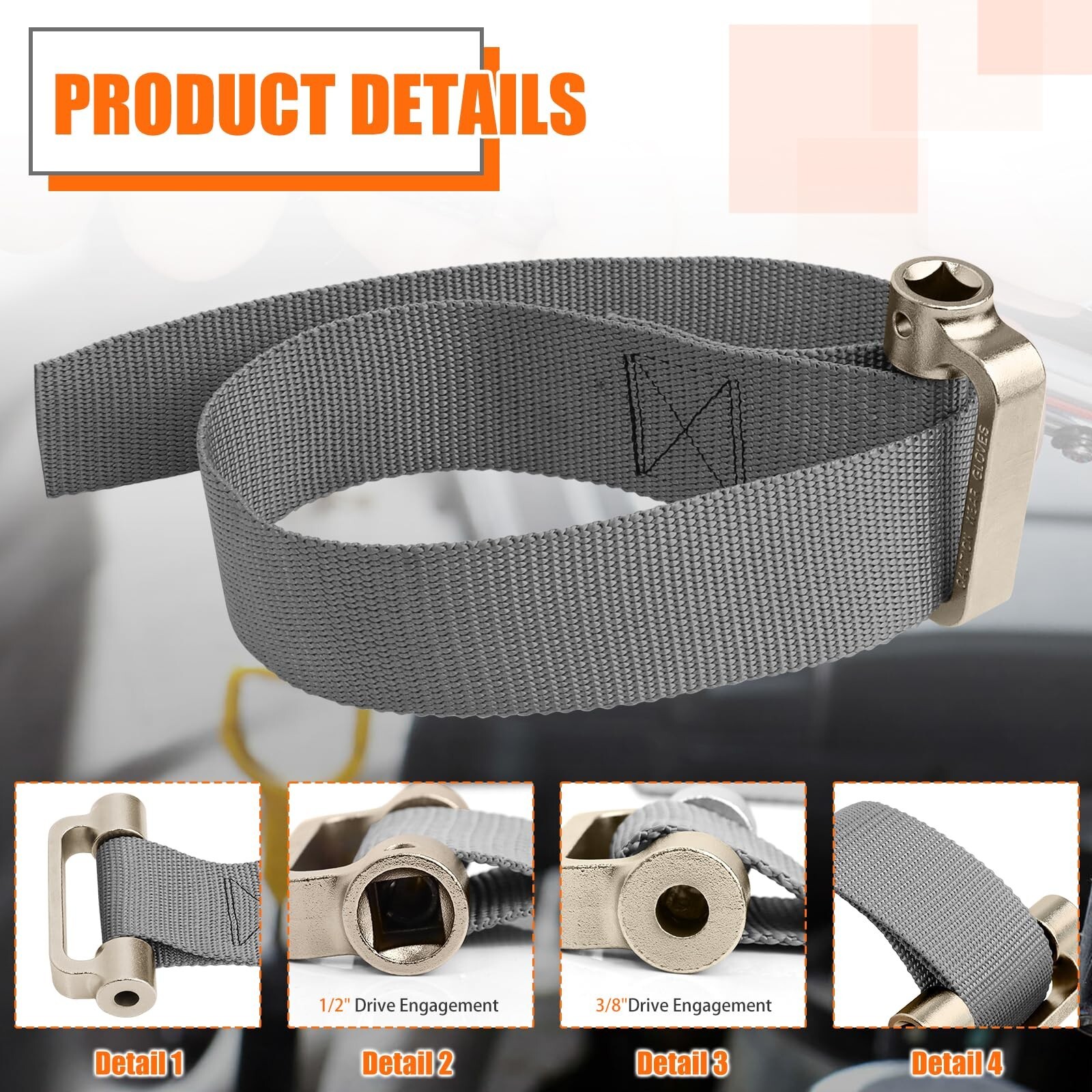 Heavy Duty Filter Strap Wrench – Oil Filter Wrench