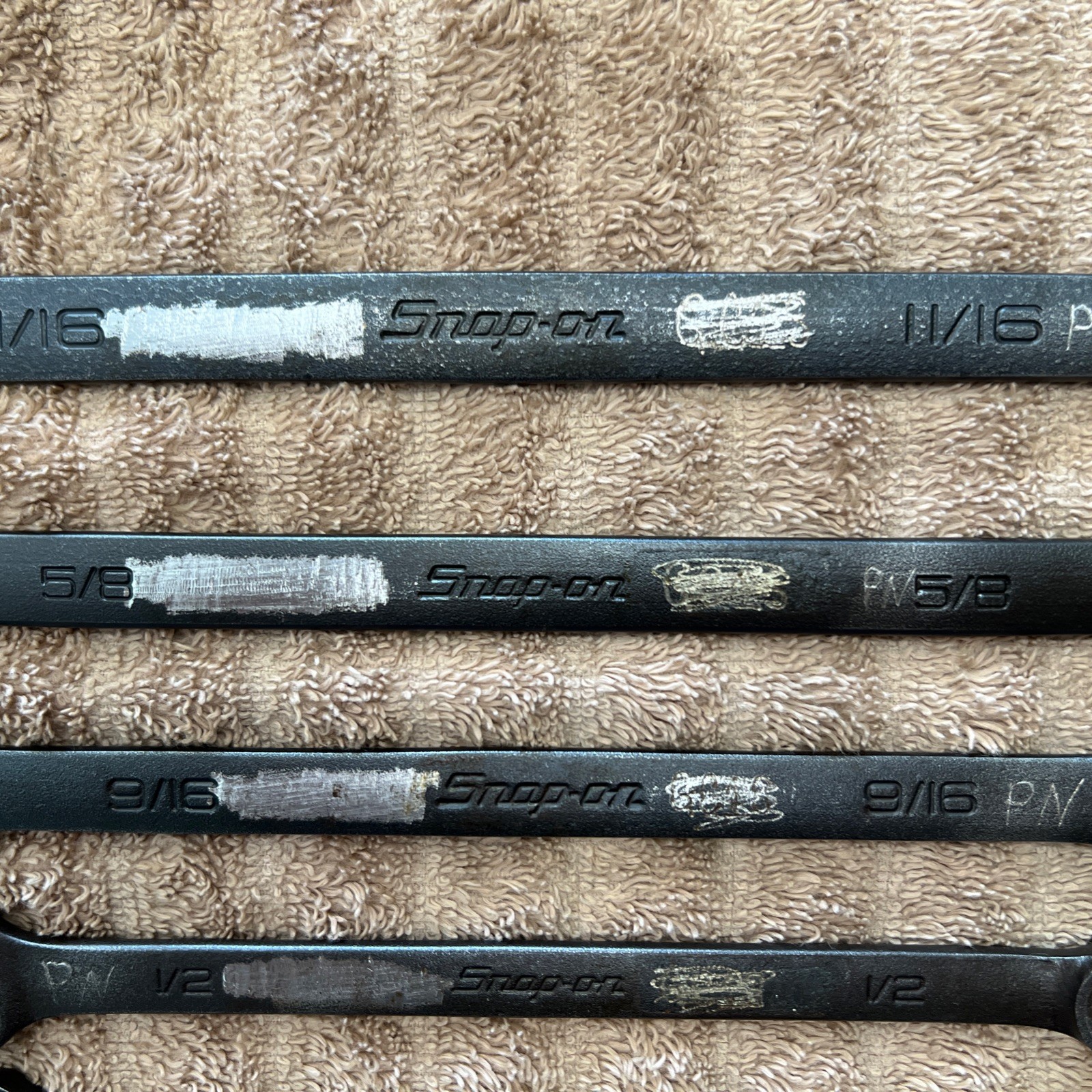 (6) Snap On Wrench GOEX12B 14B 16B 18B 20B 22B — 3/8 7/16 1/2 9/16 5/8 11/16