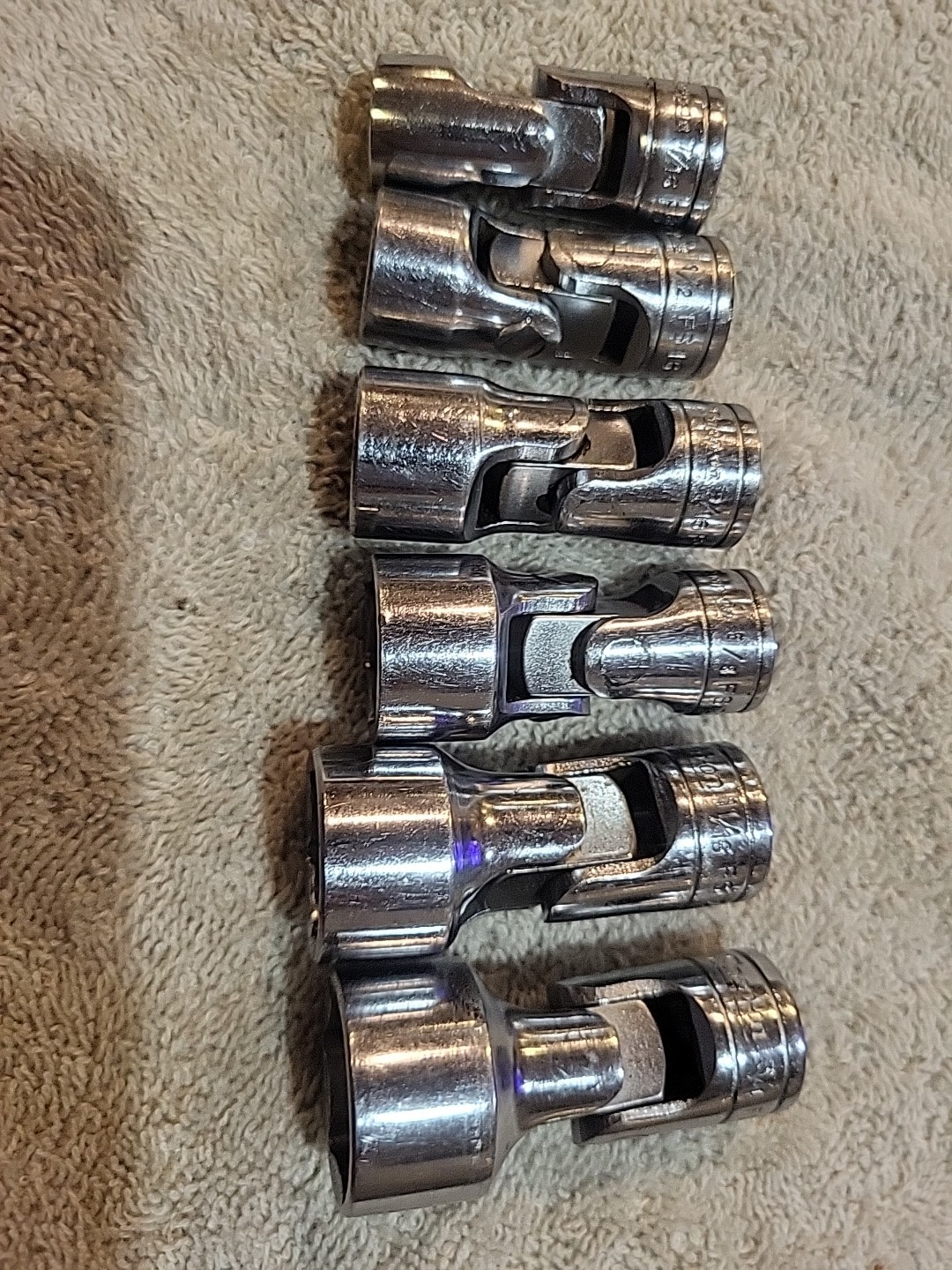 Snap On 3/8” Dr. 6 Pc. 7/16″- 3/4″ Shallow 6 Pt. Universal Socket Set 206AFS