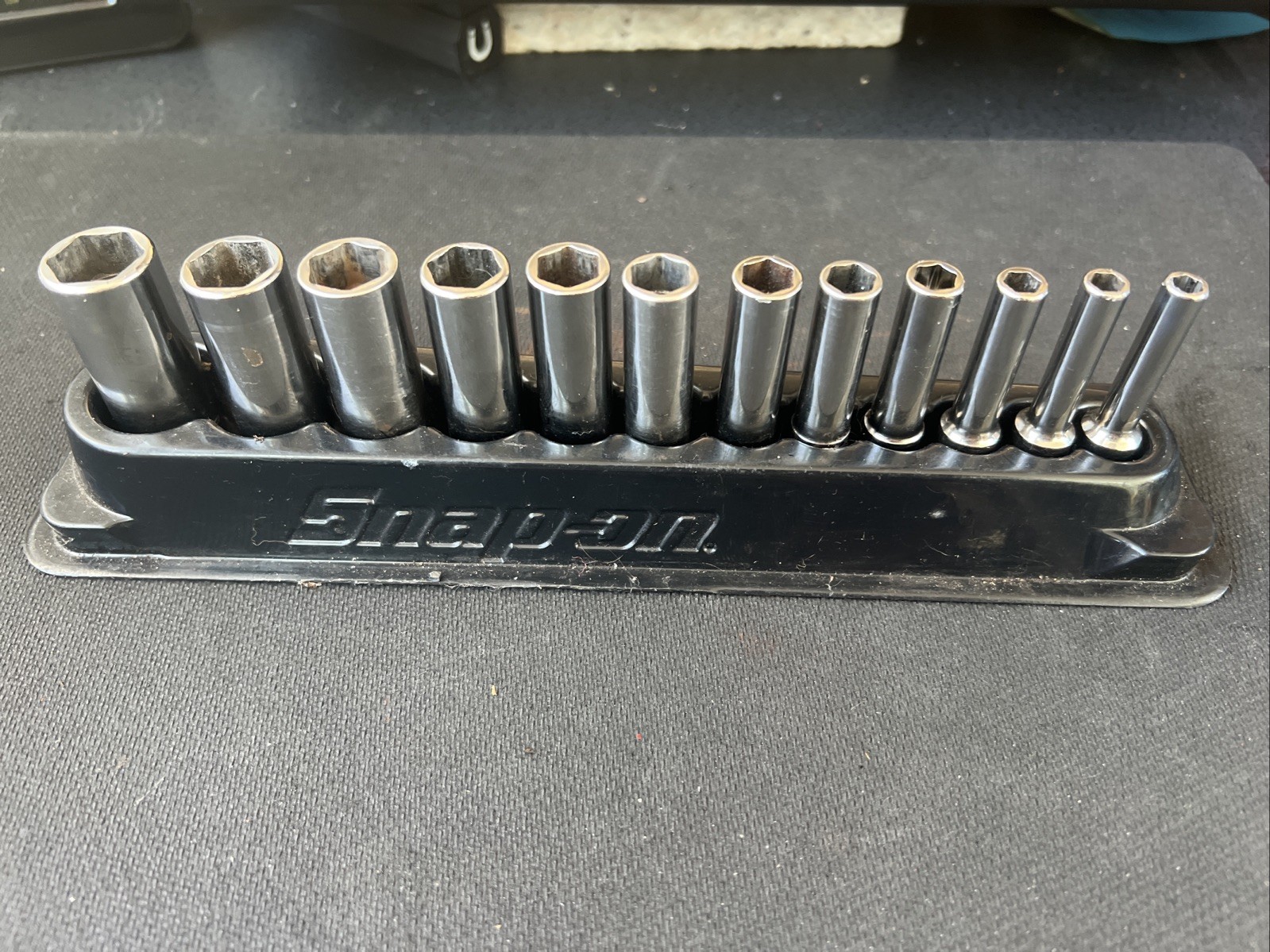 Snap on Tools 12pc 1/4″ Drv METRIC 6pt Chrome Deep Socket Set 112YSTMMY FDX Xtra