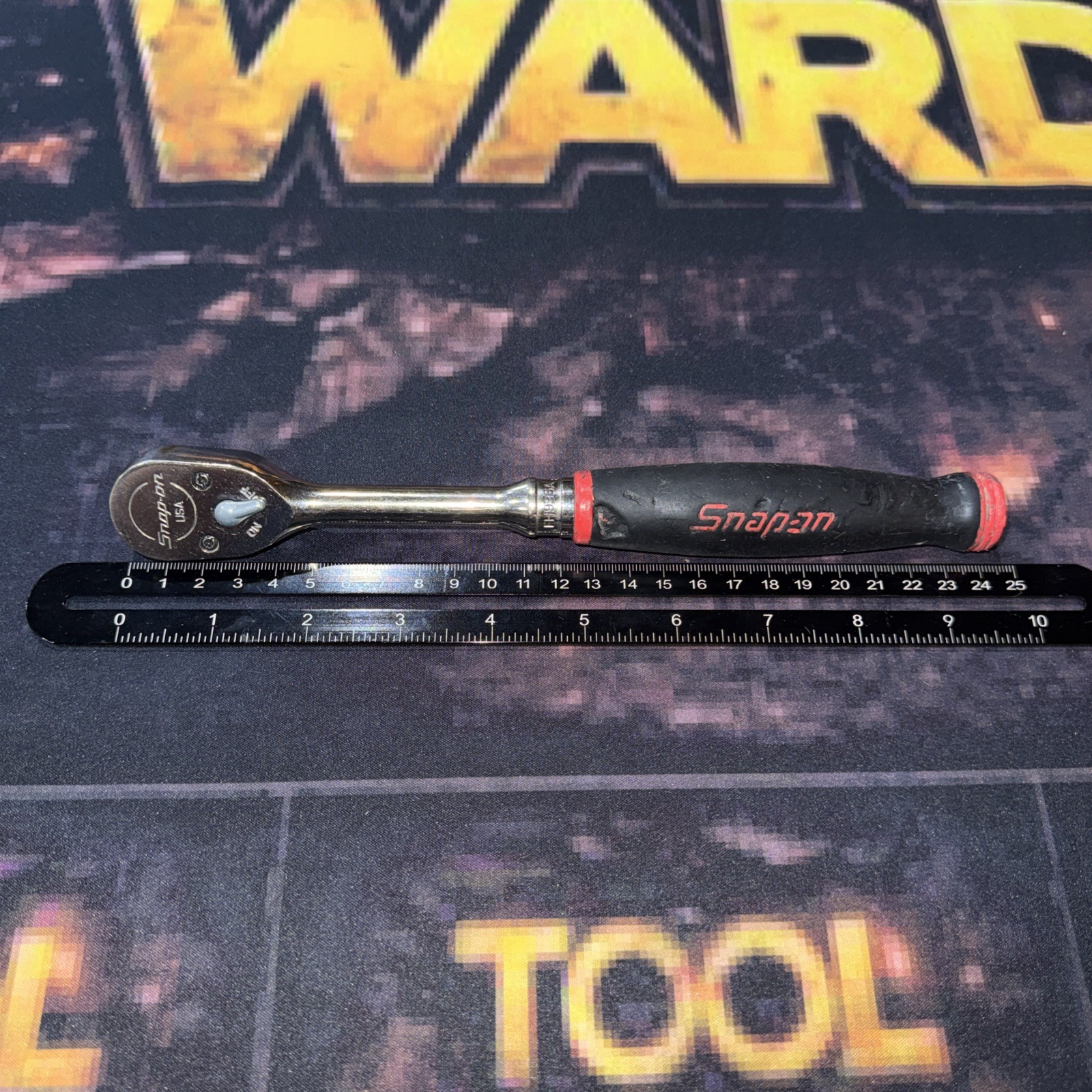 Snap On FH936A 3/8″ Ratchet With Red Soft Grip Handle Free Shipping
