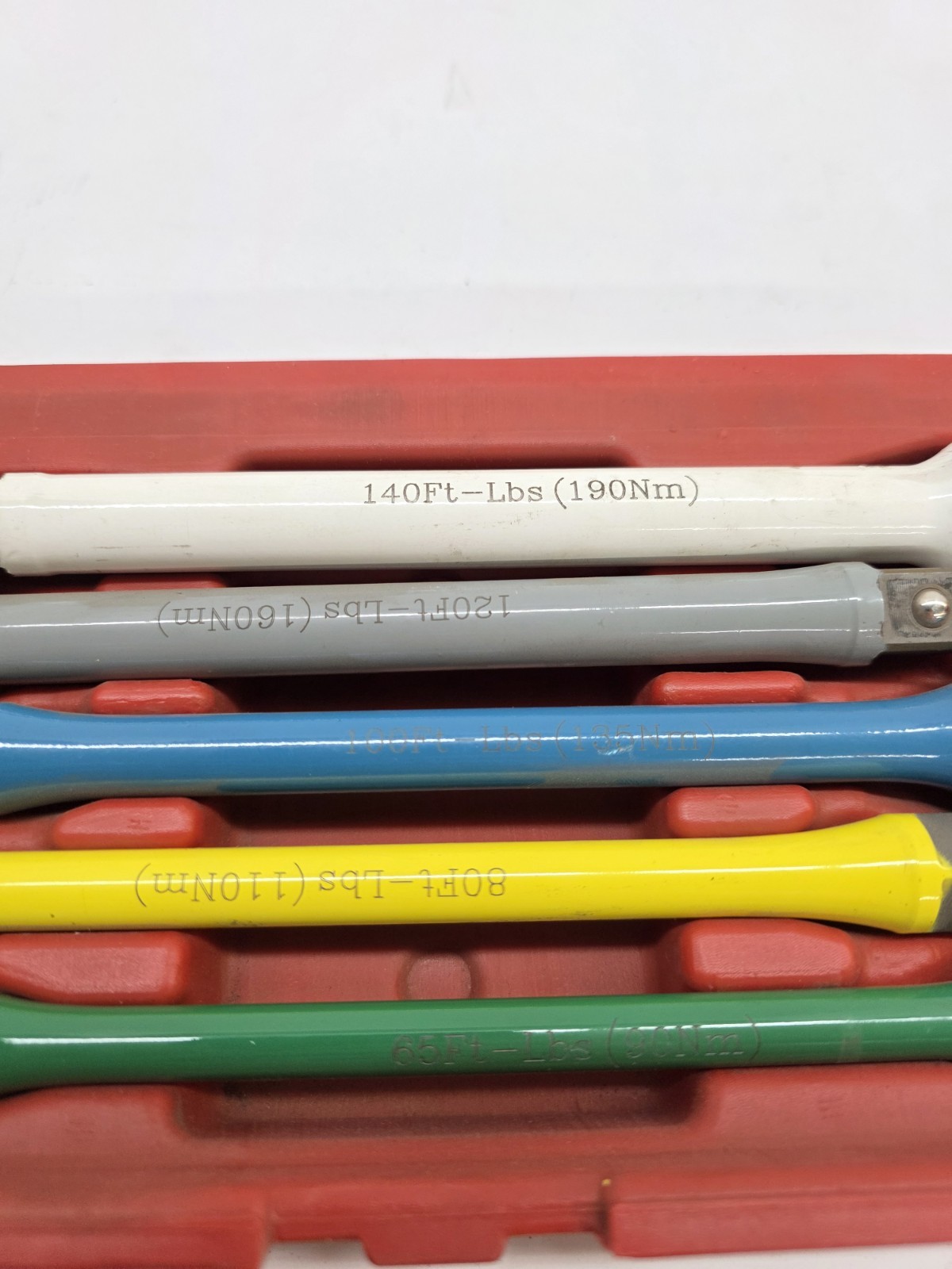 1/2″ Impact Torque Sticks Torque Limiting Extension Bar Set Color Coded 5-Piece