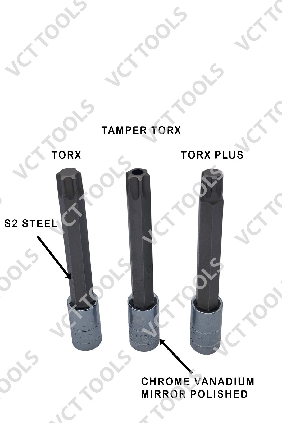 60pc Master Deep Extra Long Socket Set, Tamper, Torx, Torx Plus & E-Torx Set