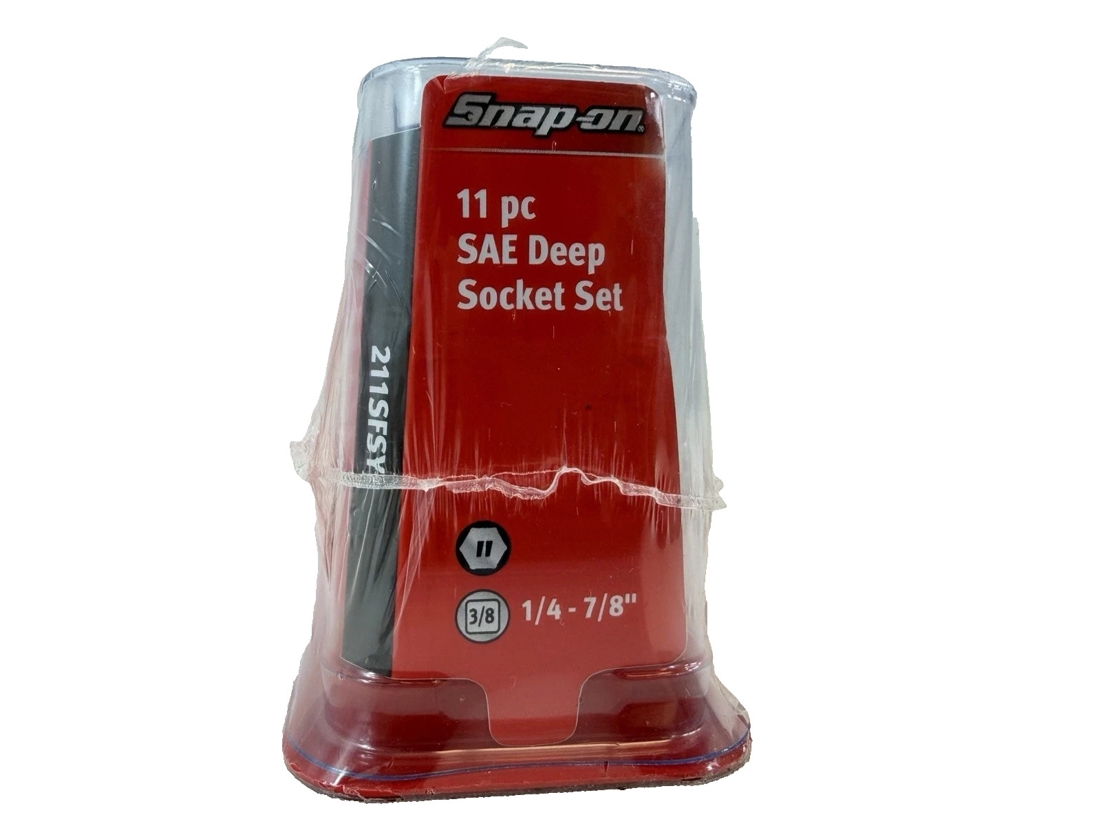 Snap-on 11 pc Tools 11pc 3/8″ Drive SAE 6 Point Deep Chrome Socket Set 211SFSY