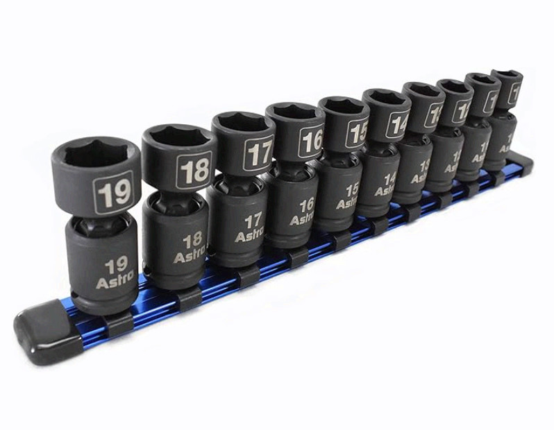 Astro 78344 3/8″ Drive Metric Nano Pinless Impact Socket Set 10PCS