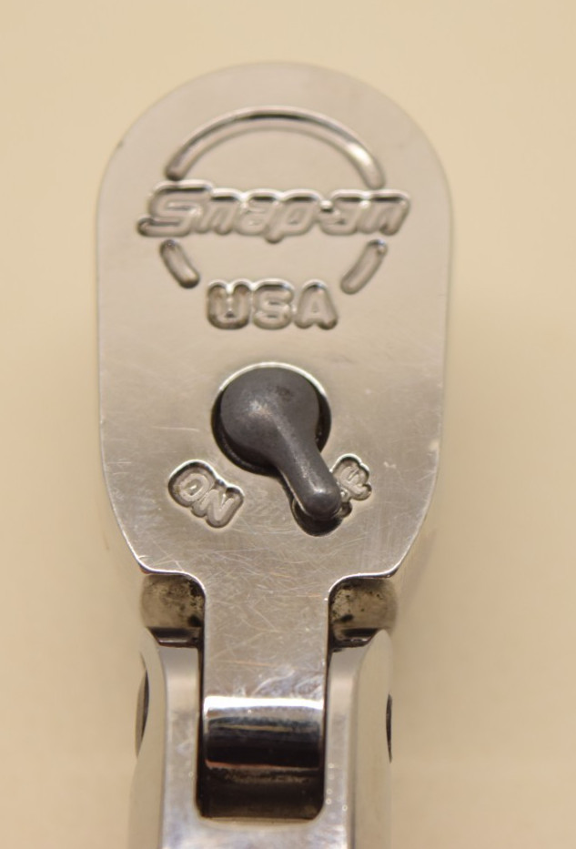 SNAP ON TKF72 Stubby Flex Head Ratchet 1/4” Drive USA TOOLS – USED